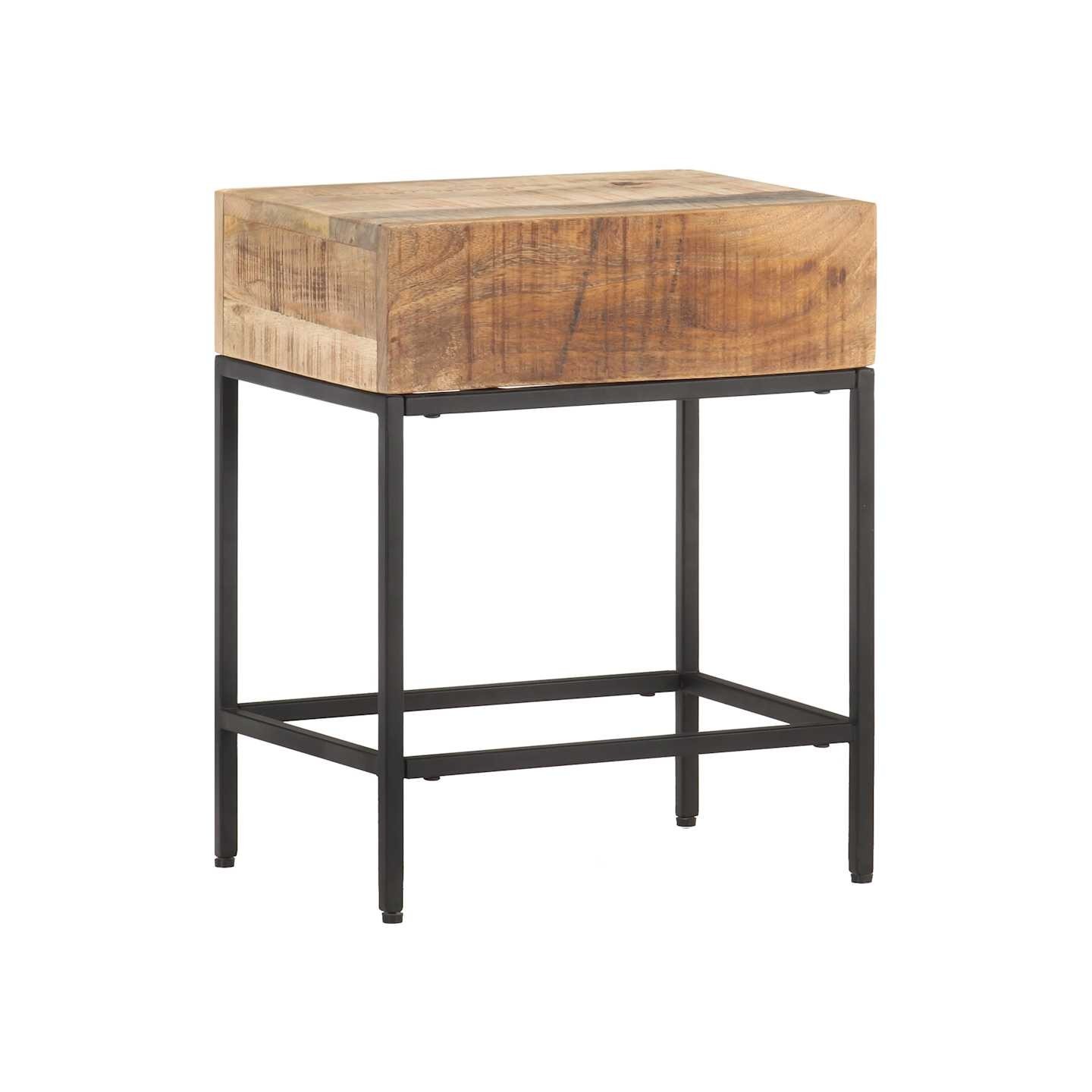 Table d'appoint 40x30x50 cm Bois massif de manguier brut