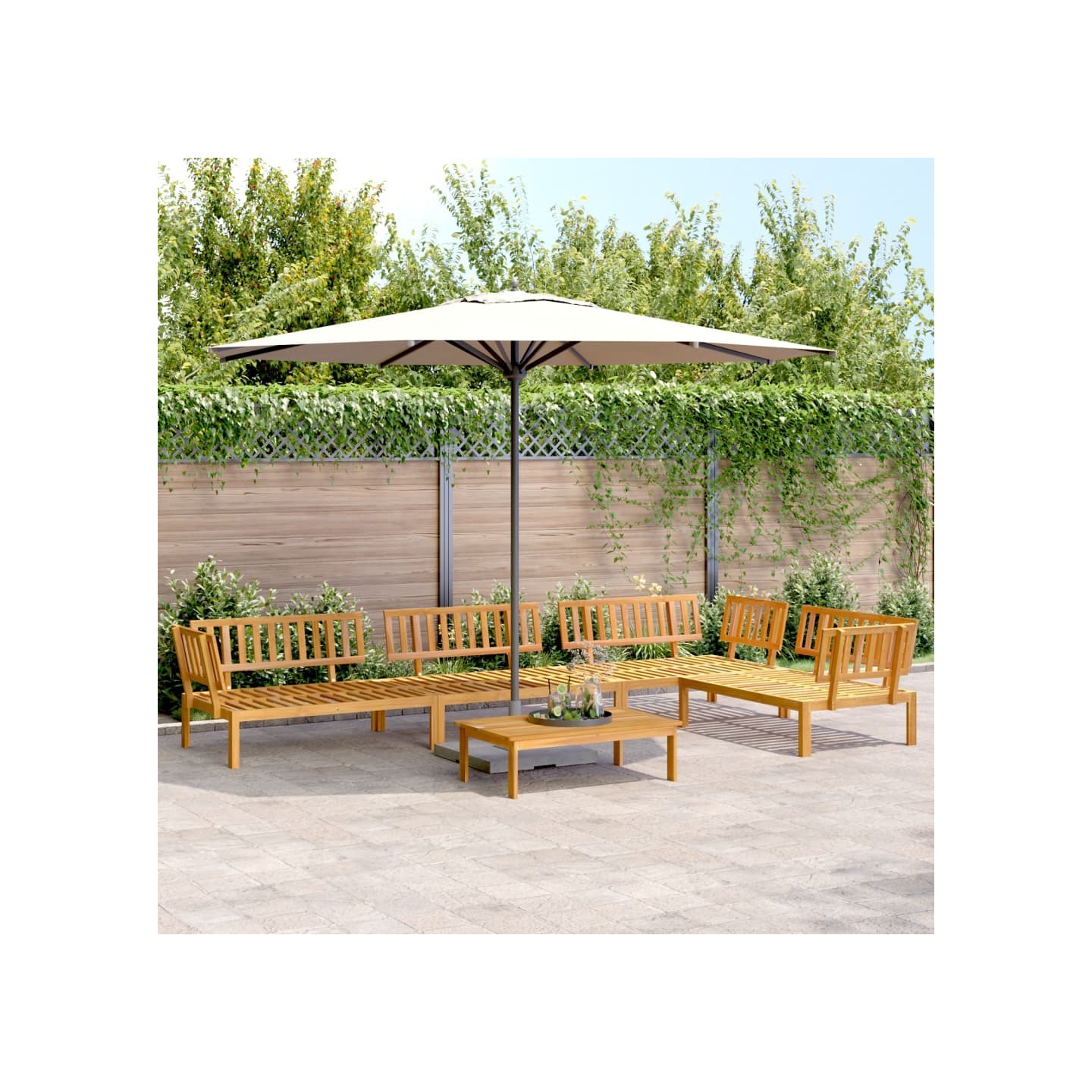 Salon palette de jardin 5 pcs bois d'acacia massif