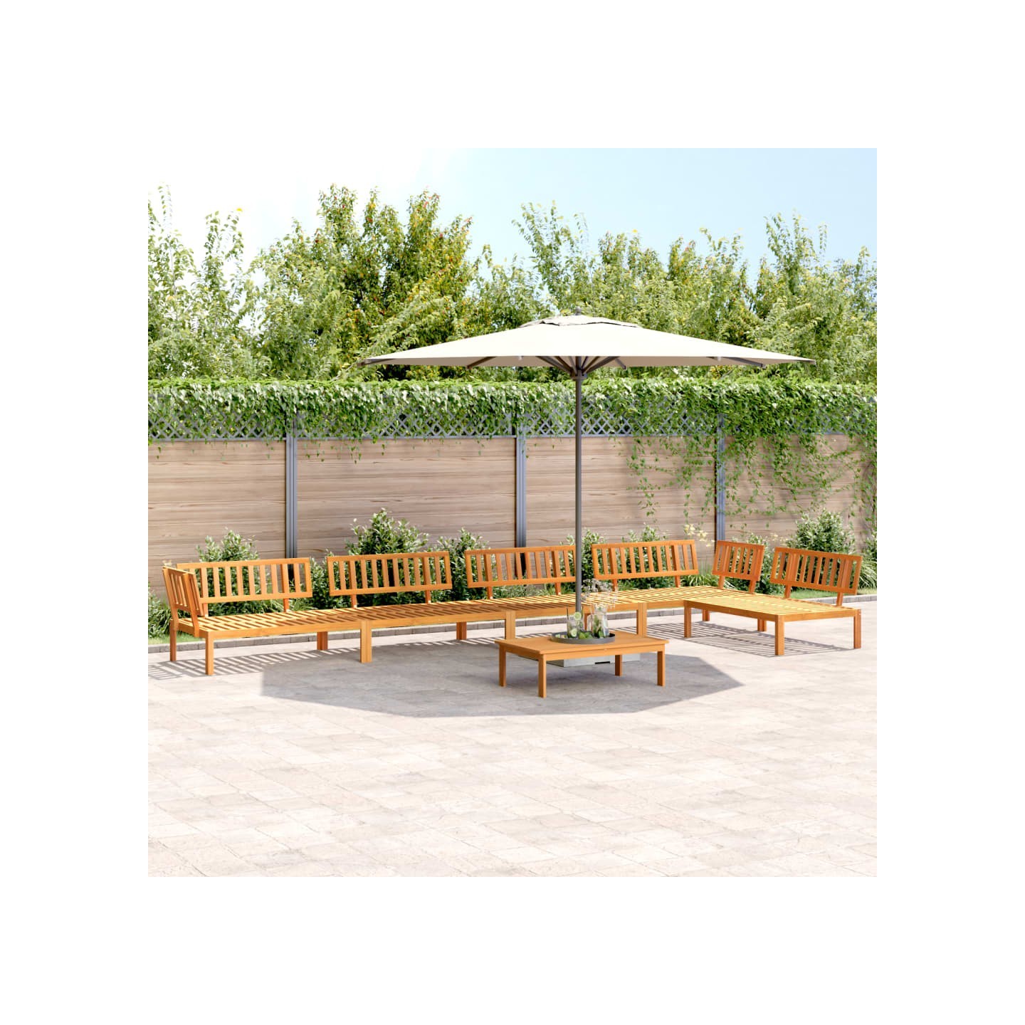 Salon palette de jardin 6 pcs bois d'acacia massif