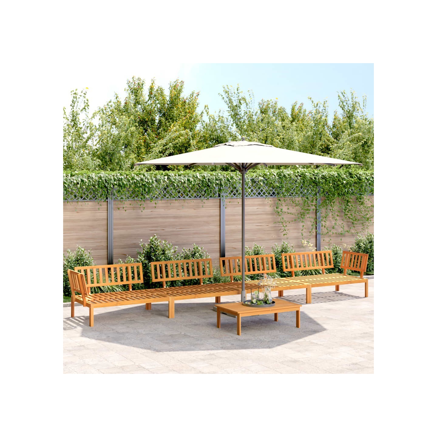 Salon palette de jardin 5 pcs bois d'acacia massif