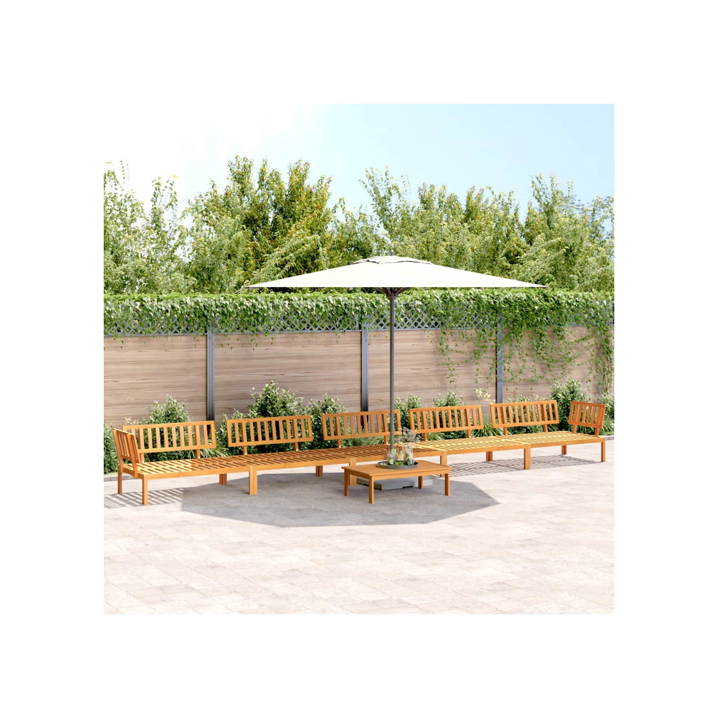 Salon palette de jardin 6 pcs bois d'acacia massif