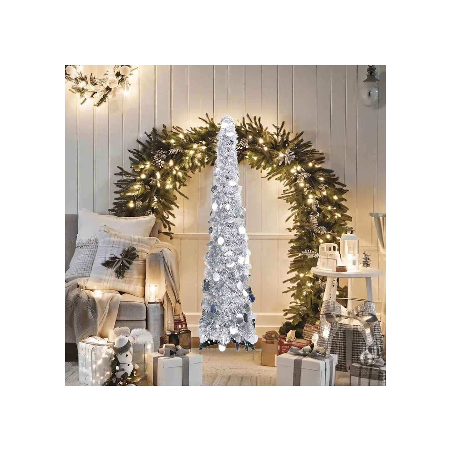 Sapins de Noël artificiels PET Silver