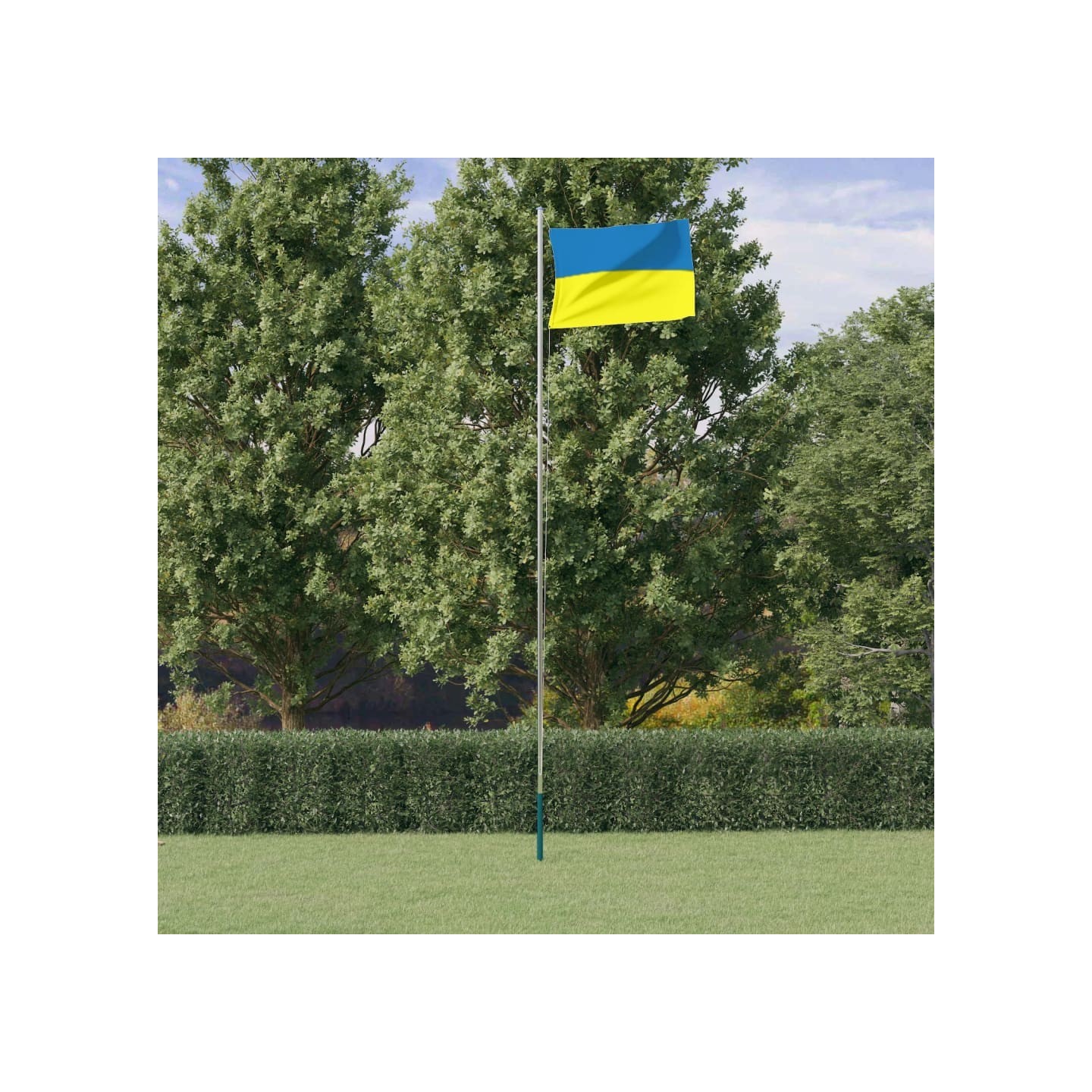 Drapeau de l'Ukraine et mât 6,23 m aluminium