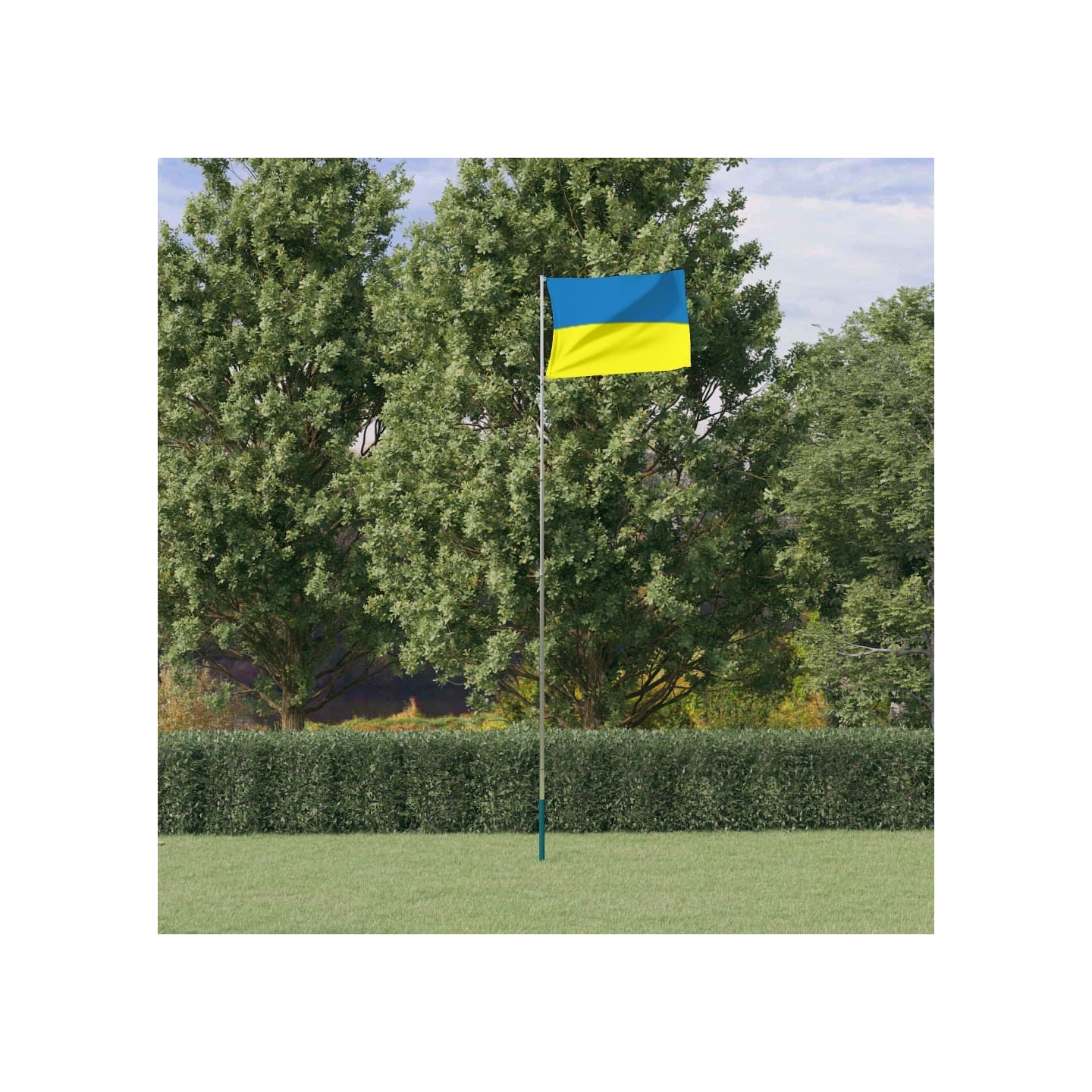 Drapeau de l'Ukraine et mât 5,55 m aluminium