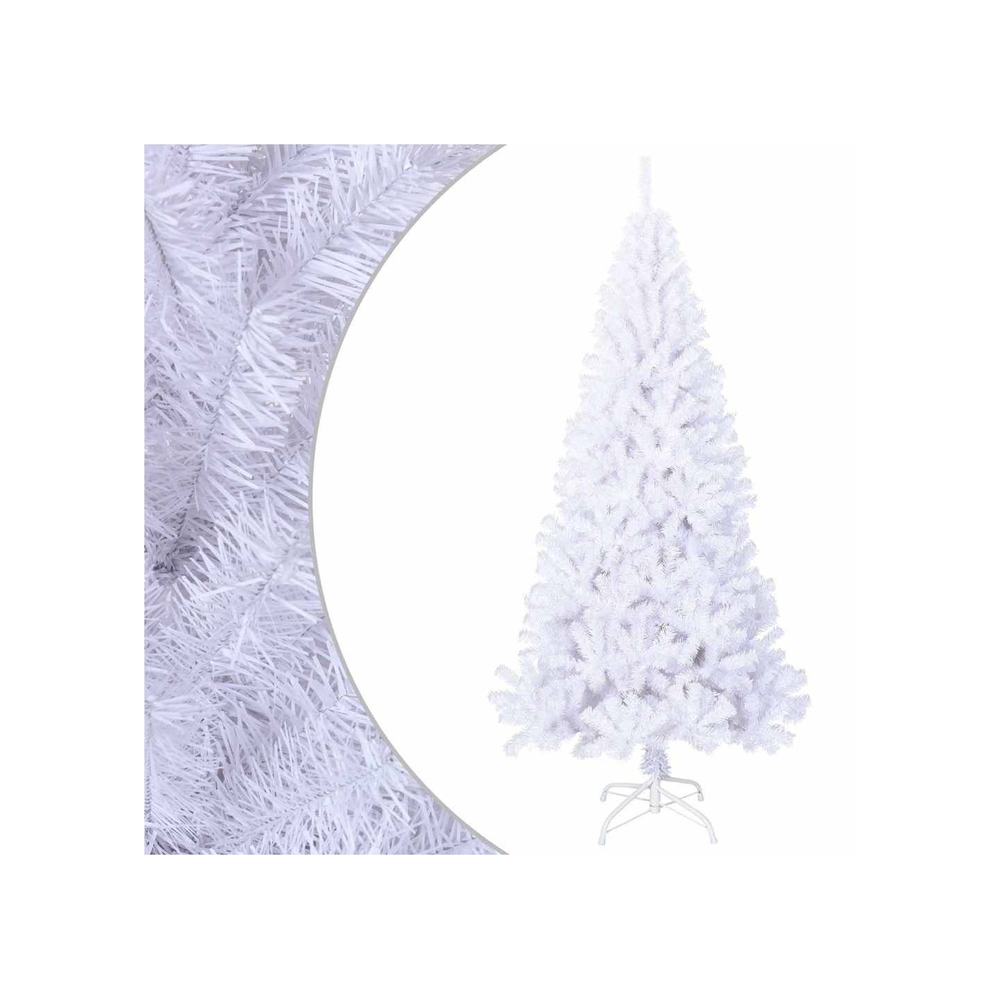 Arbre de Noël artificiel avec branches épaisses blanc 240cm PVC