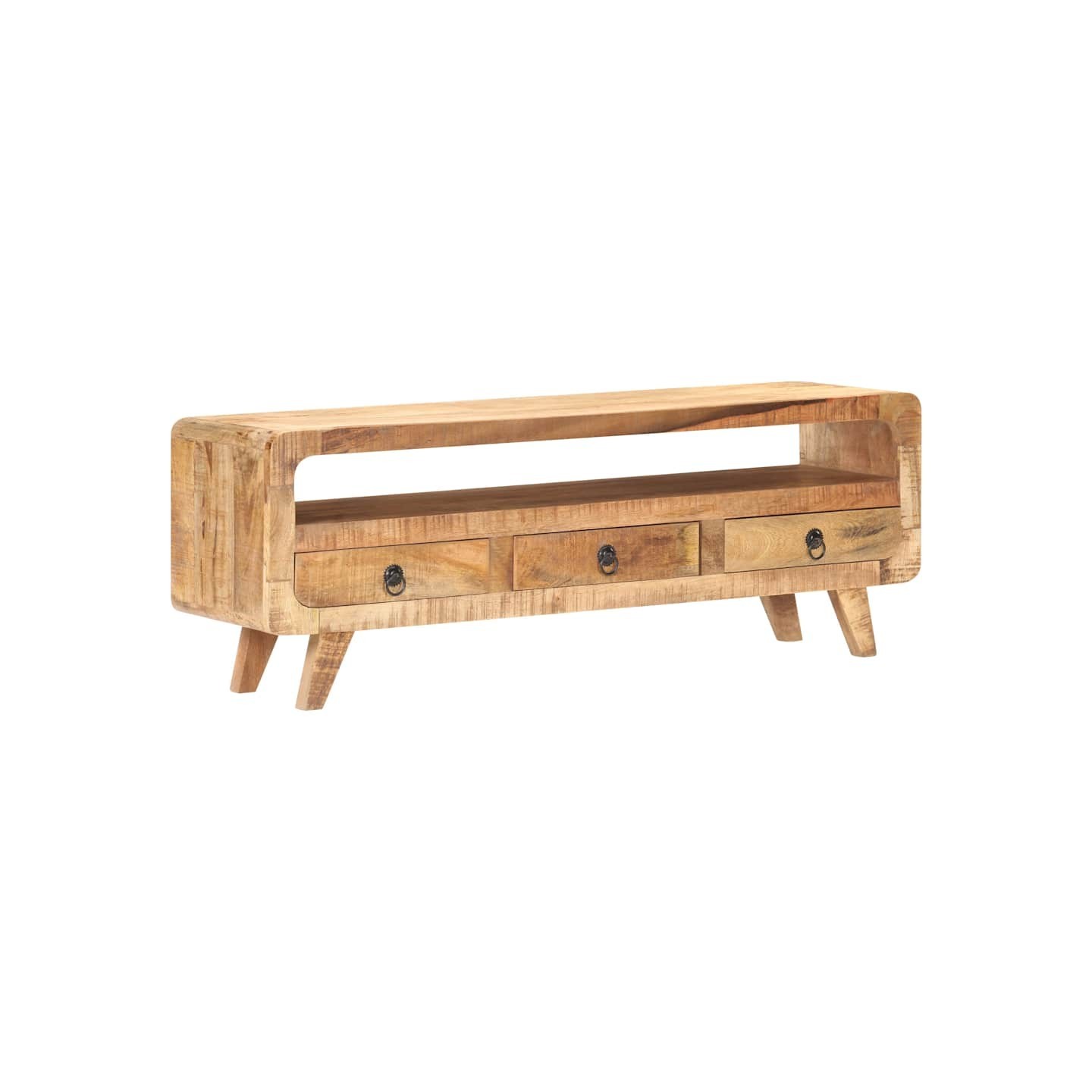 Meuble TV 117x30x41 cm Bois de manguier massif brut