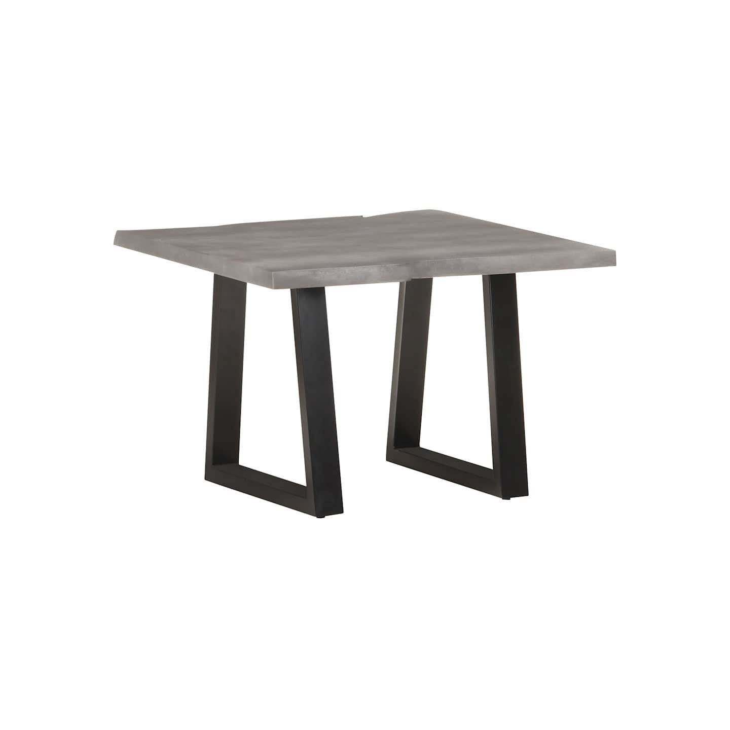 Table basse avec bord naturel 60x60x40 cm Bois d'acacia massif
