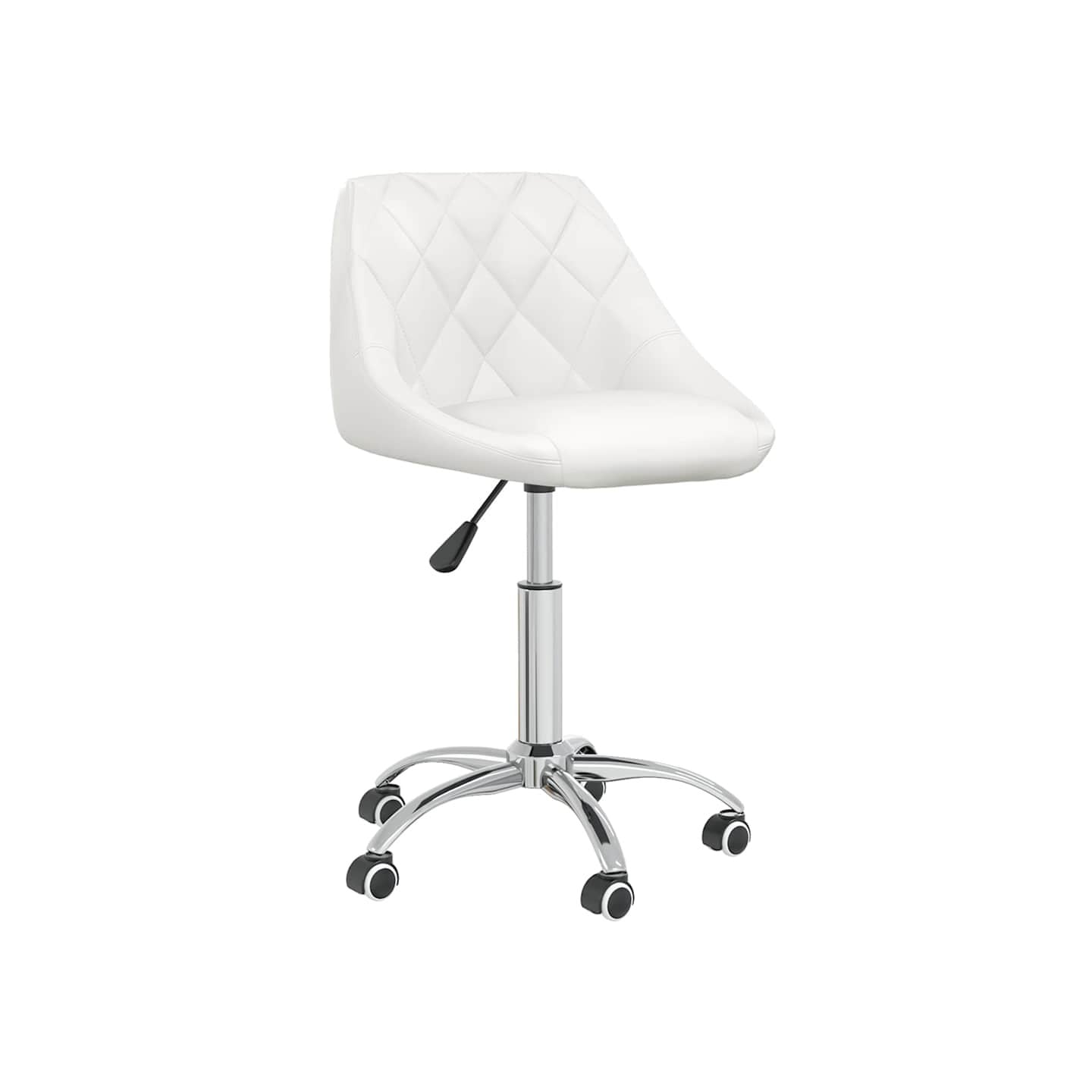 Chaise pivotante de salle à manger Blanc Similicuir