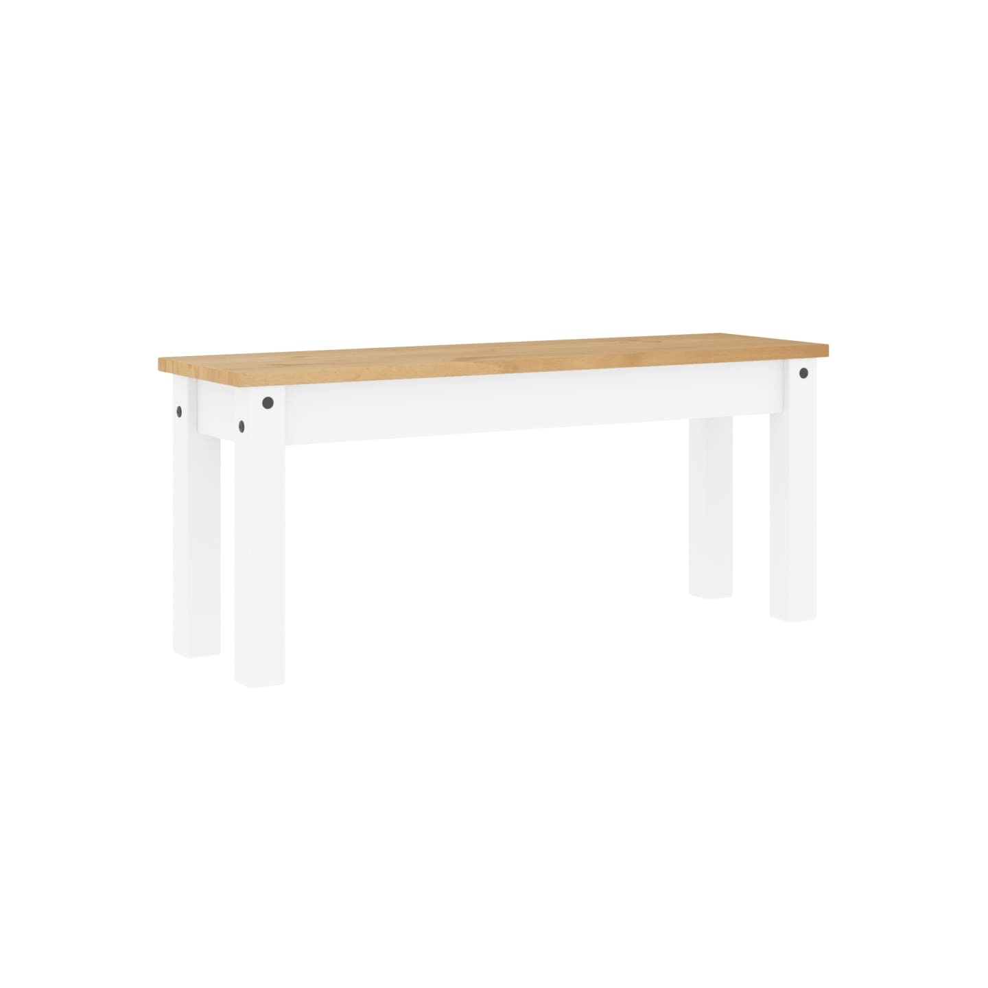 Banc à manger Panama blanc 105x30x45 cm bois massif de pin