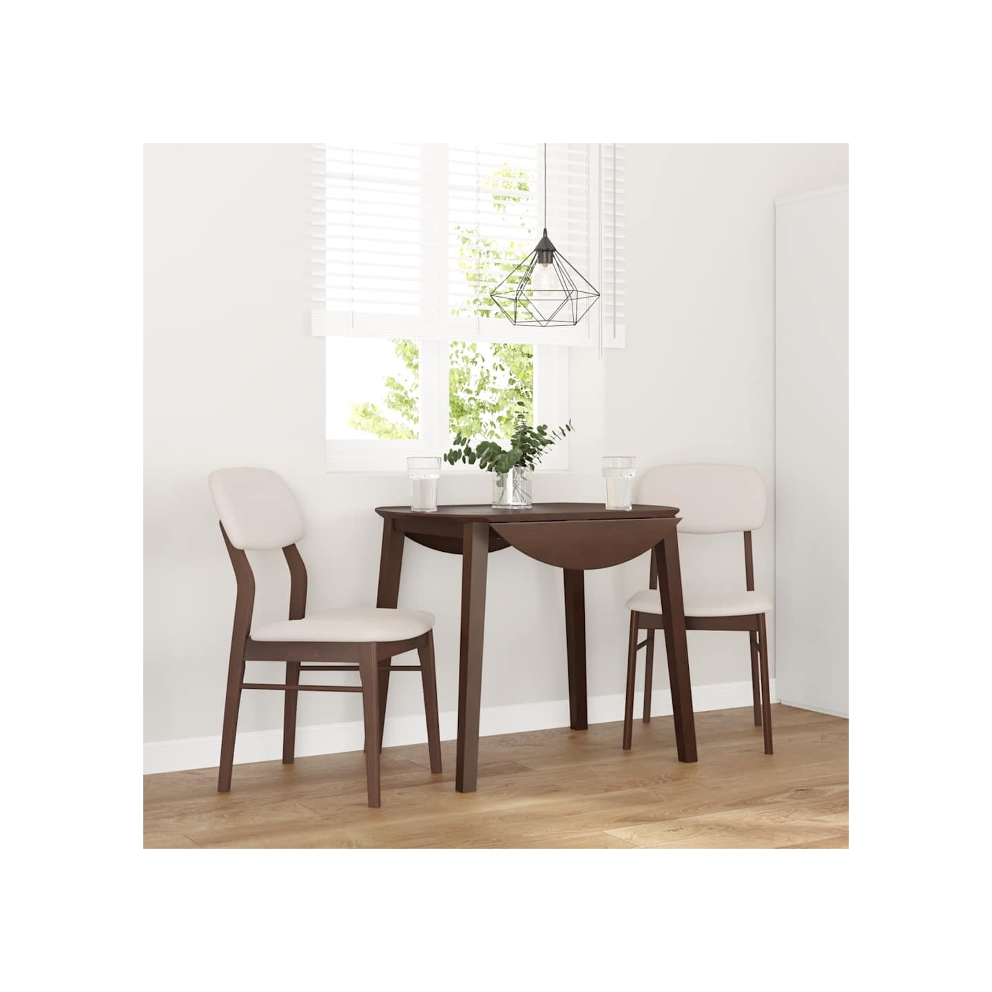 Chaises à manger coussins 2 pcs marron bois massif caoutchouc