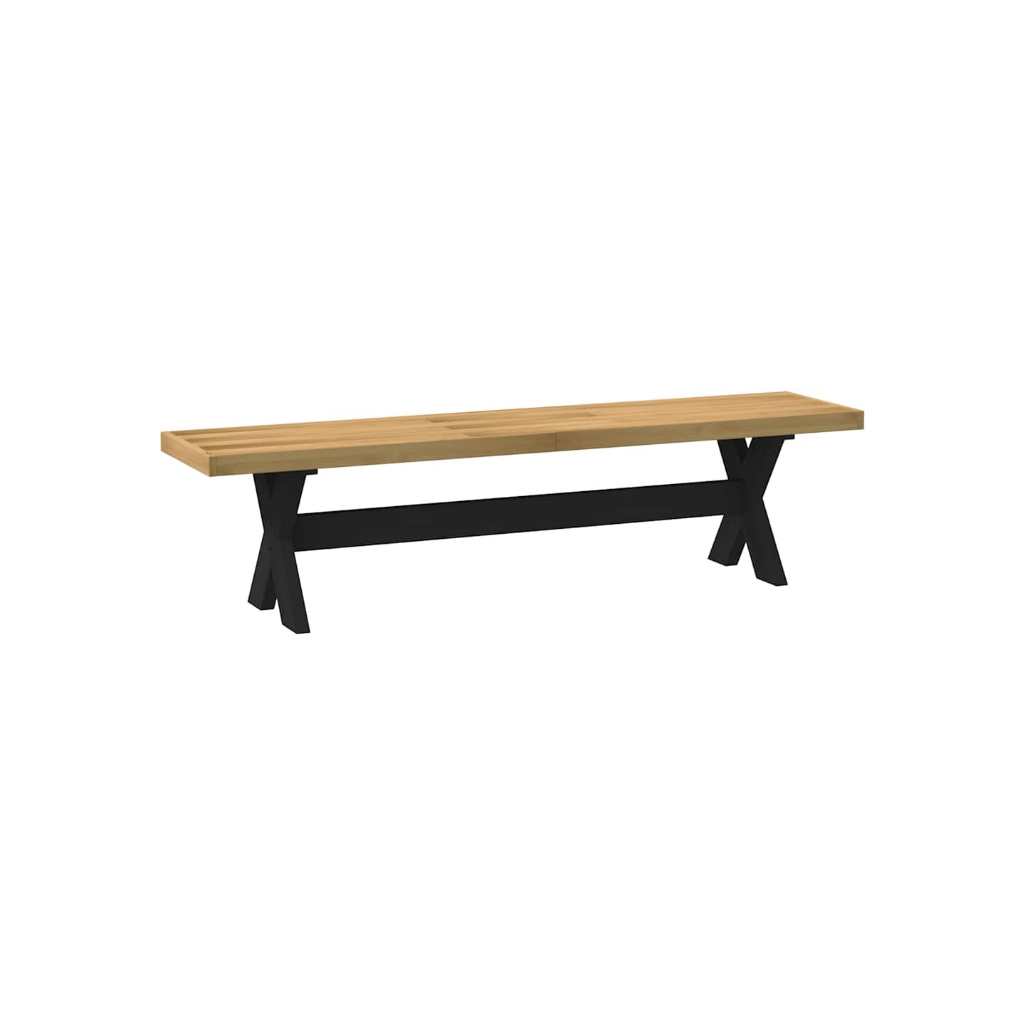 Banc à manger NOAIN pieds en forme de X 180x40x45 cm massif pin