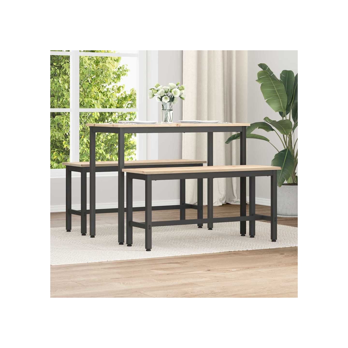 Bancs de Salle à Manger 100 x 32,5 x 49 cm 2 pc