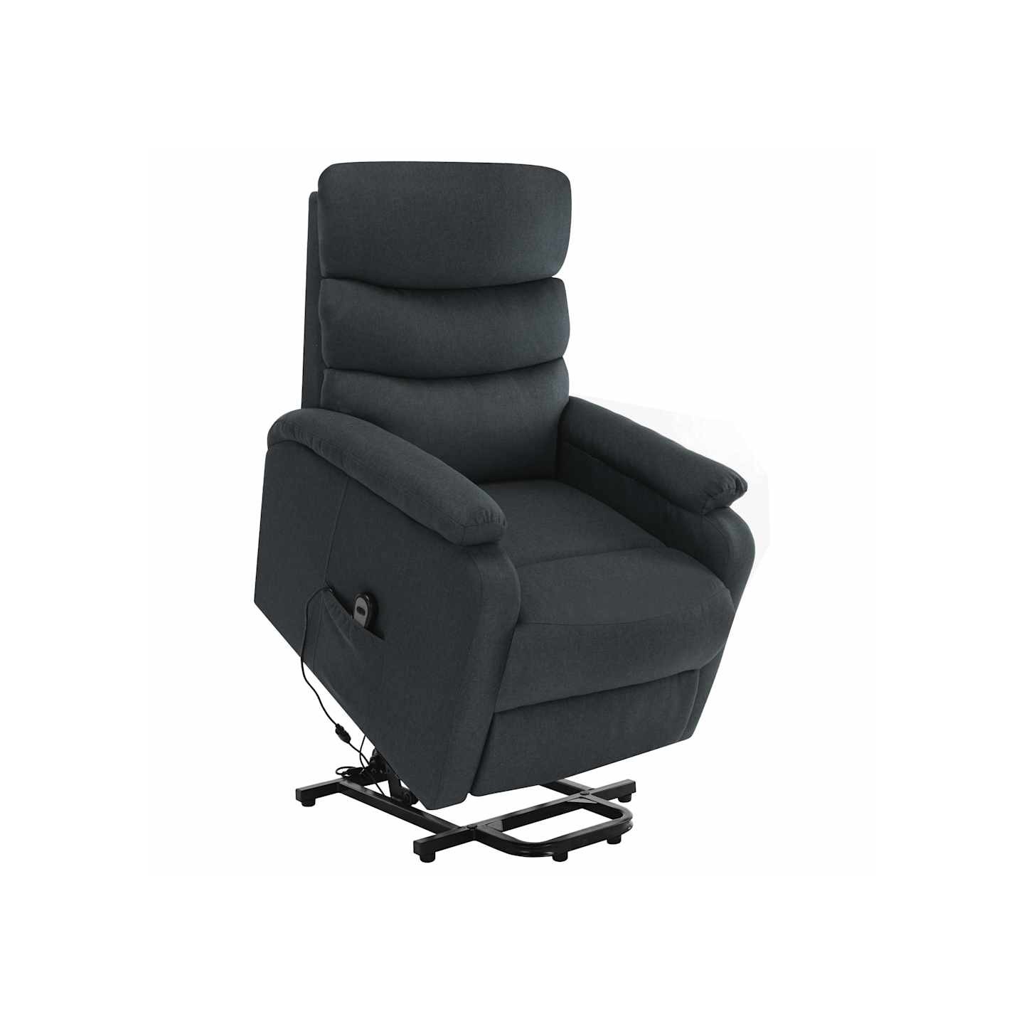 Fauteuil de massage inclinable Gris foncé Tissu