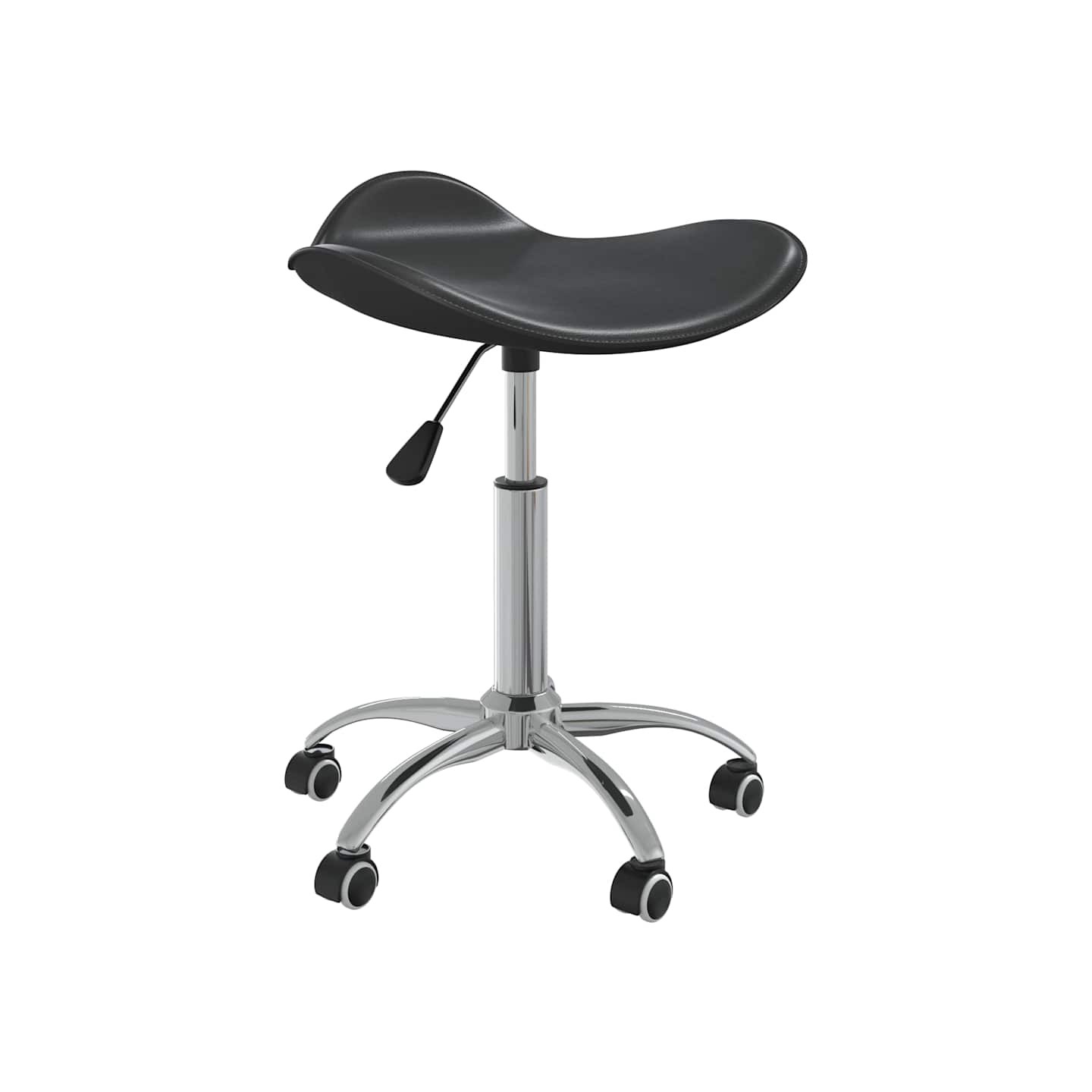 Chaise pivotante à manger Noir Similicuir