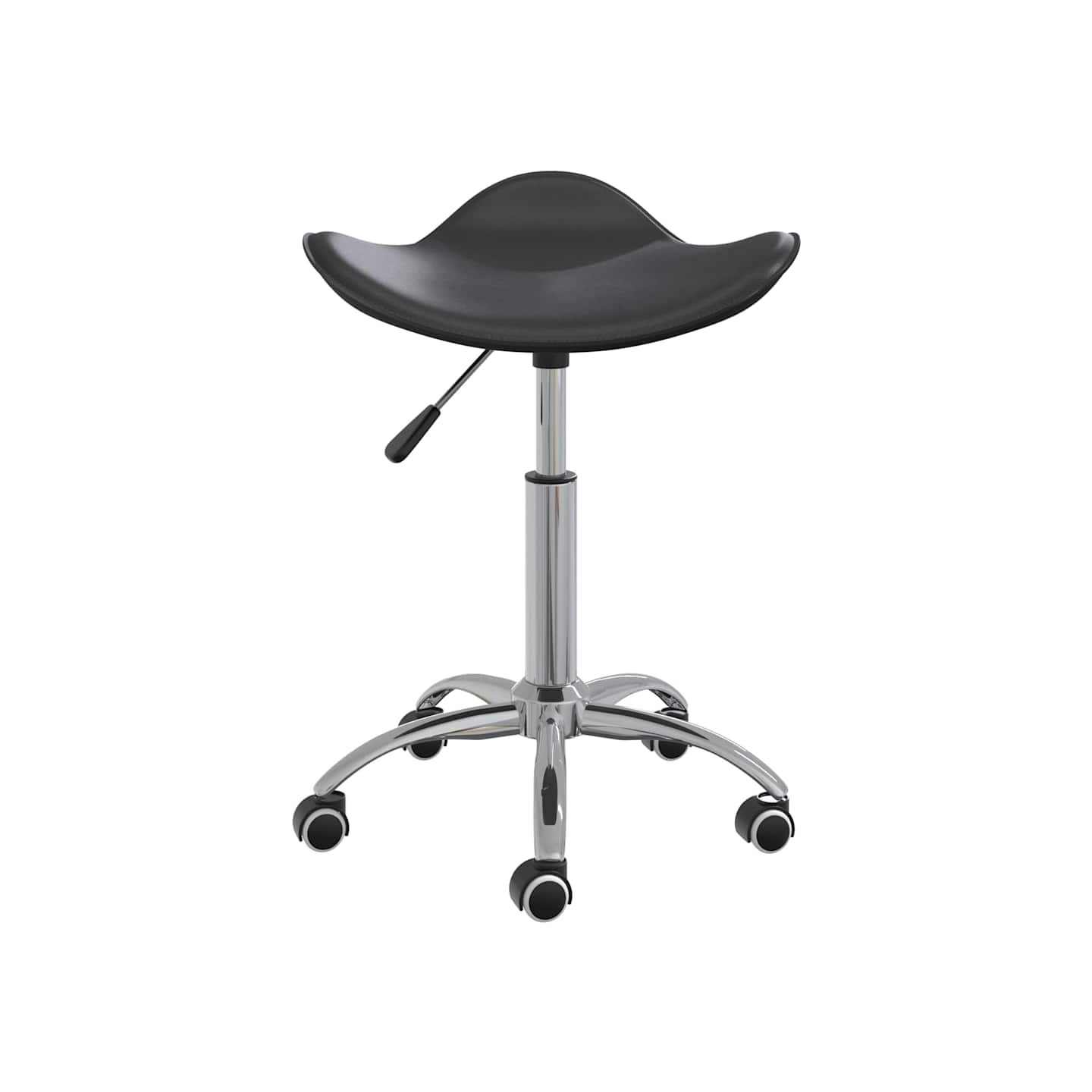 Chaise pivotante à manger Noir Similicuir
