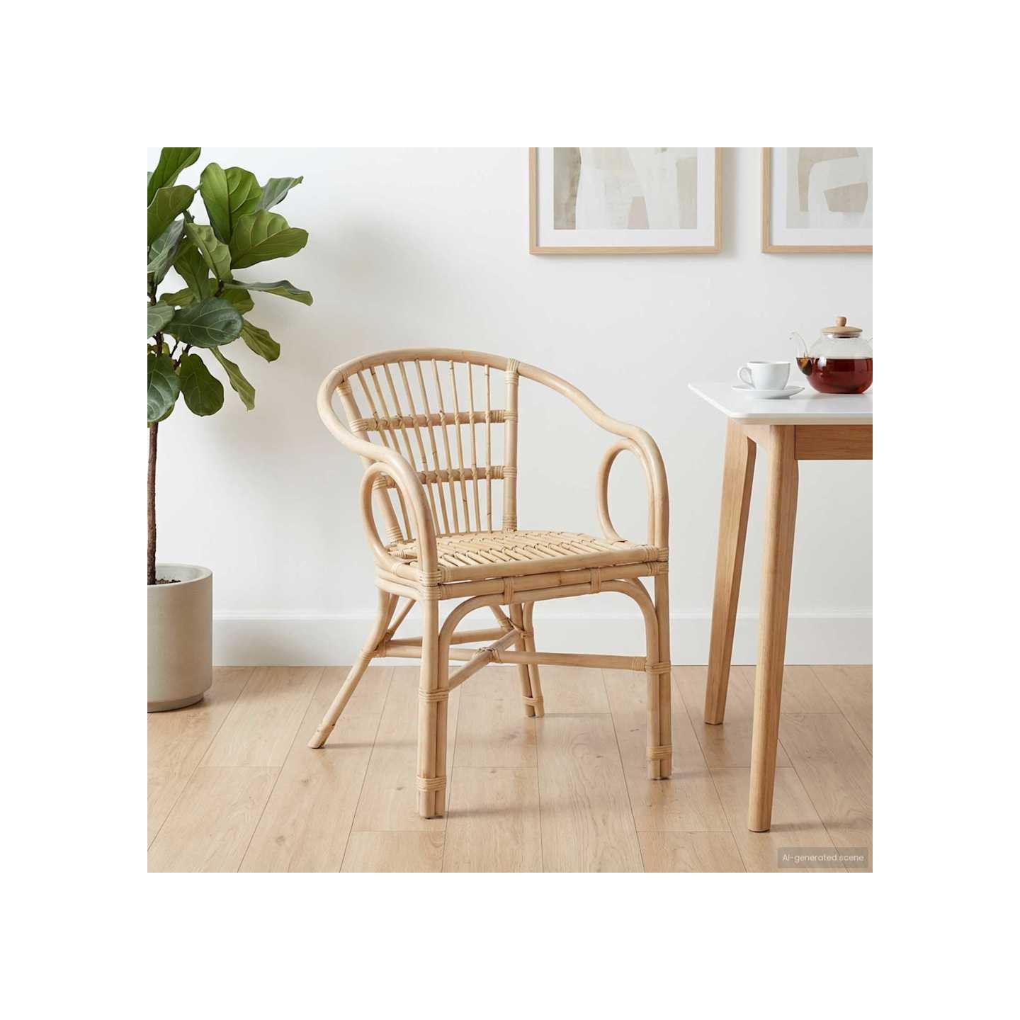 Chaise empilable Naturel 58 x 60 x 81 cm Rotin