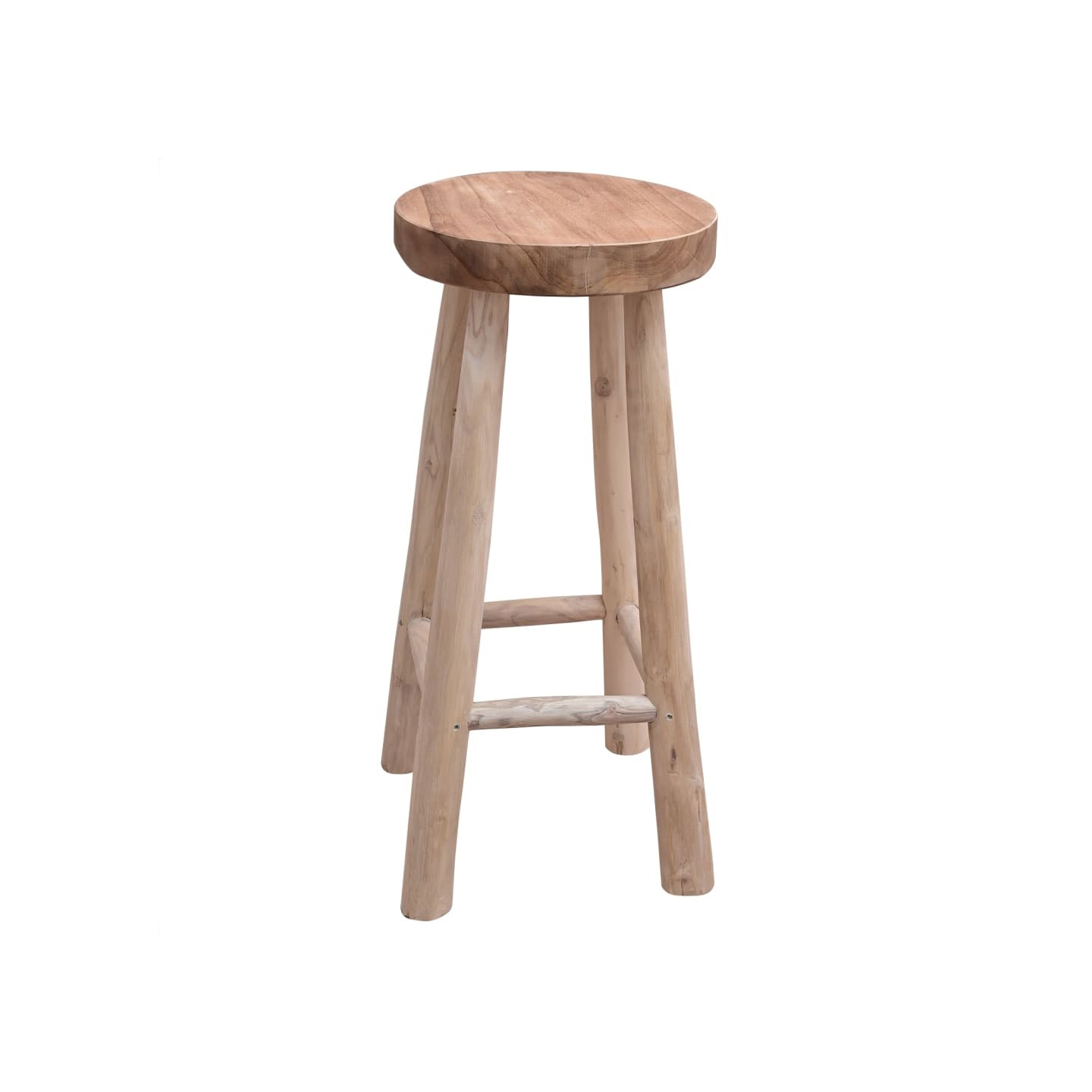 Chaise de bar Bois de teck solide