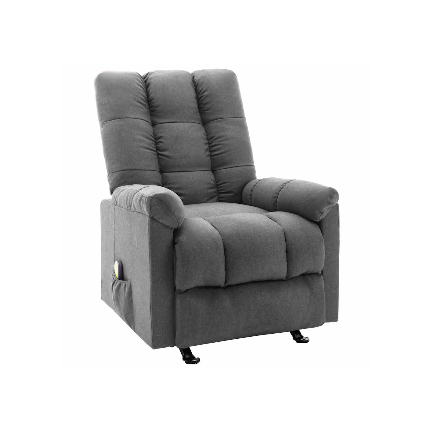 Fauteuil de massage inclinable Gris clair Tissu