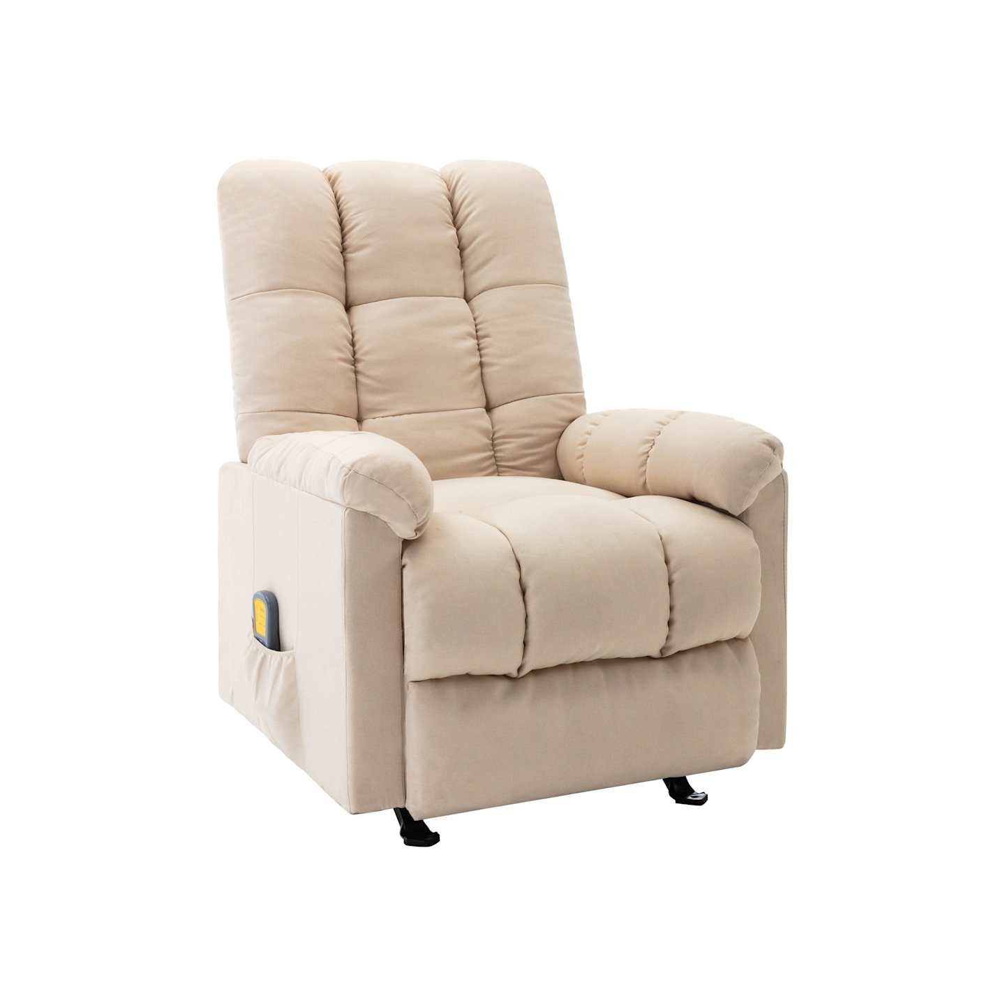 Fauteuil de massage inclinable Crème Tissu