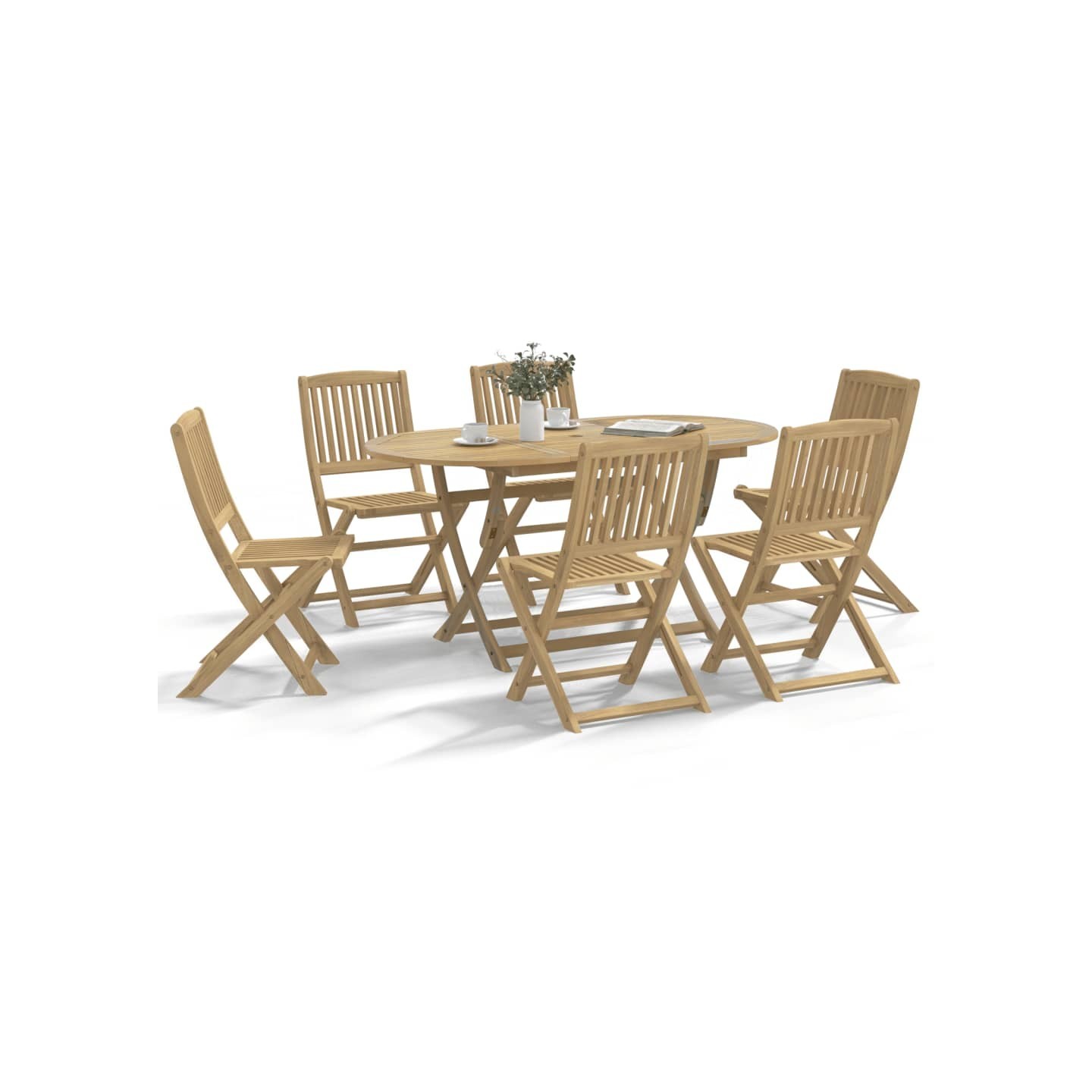 Ensemble à manger de jardin 7 pcs Bois d'acacia solide