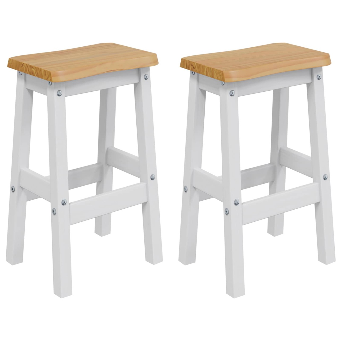 Tabouret de bar haut EKAI 2 pc Blanc 40 x 29 x 63 cm