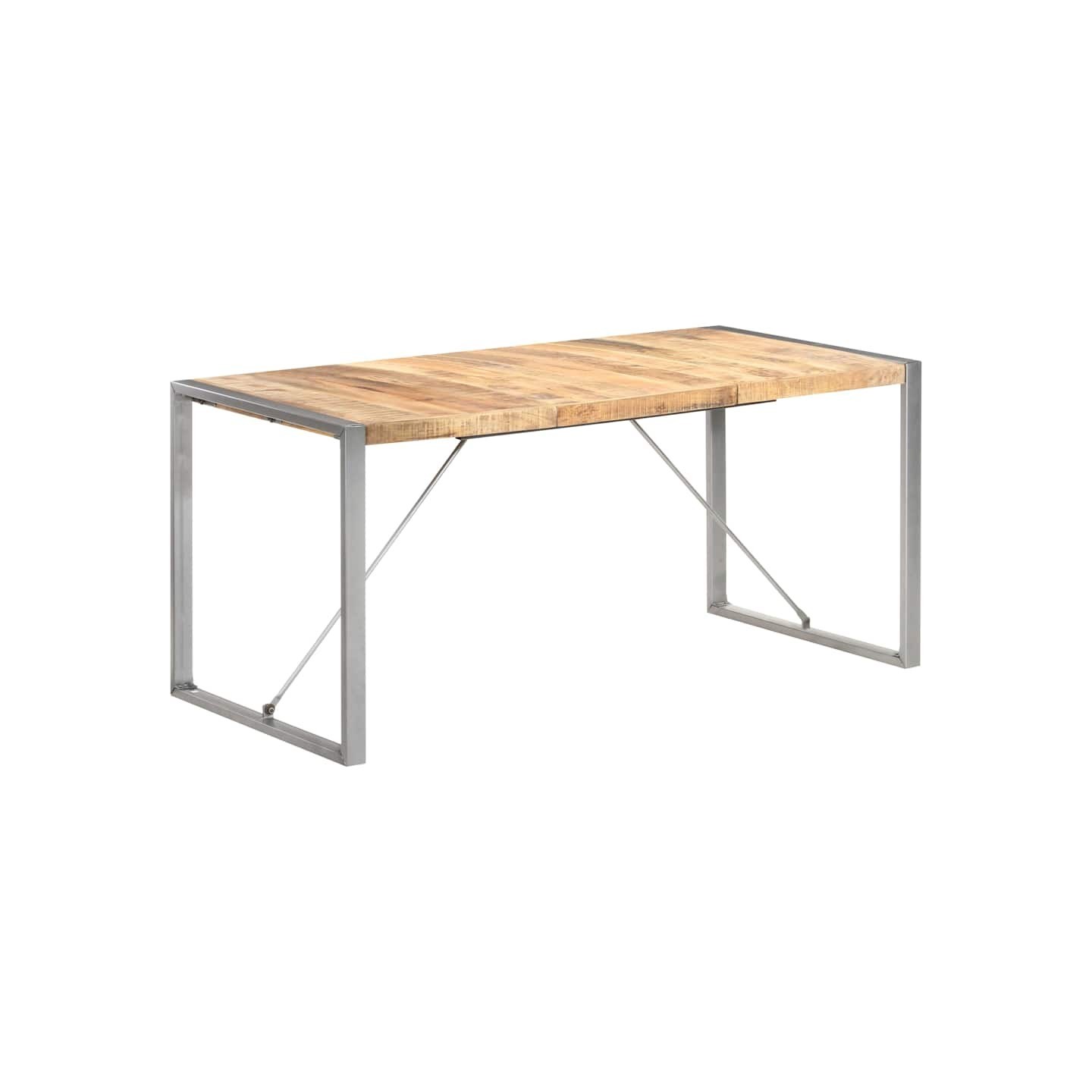 Table à manger 160x80x75 cm Bois de manguier massif brut