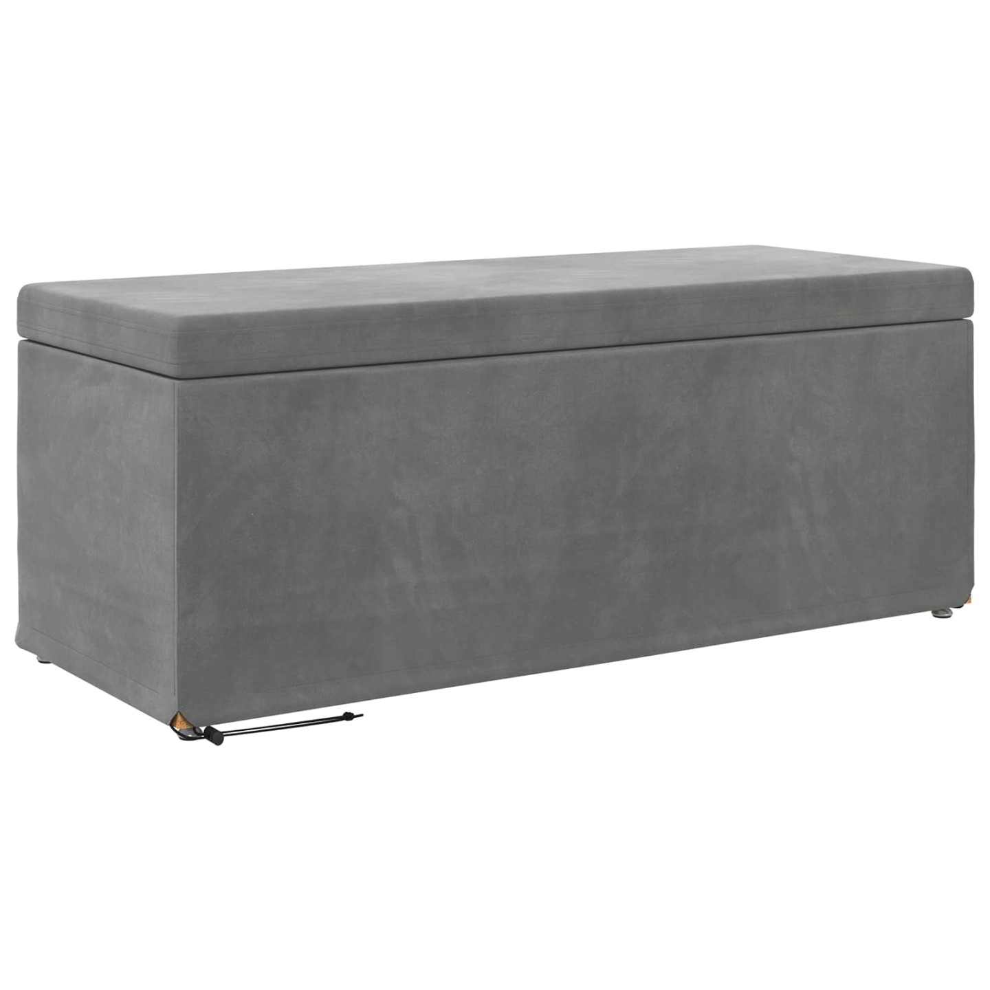 Tabouret Gris foncé 101 x 41 x 40 cm Velours et Bois Composite