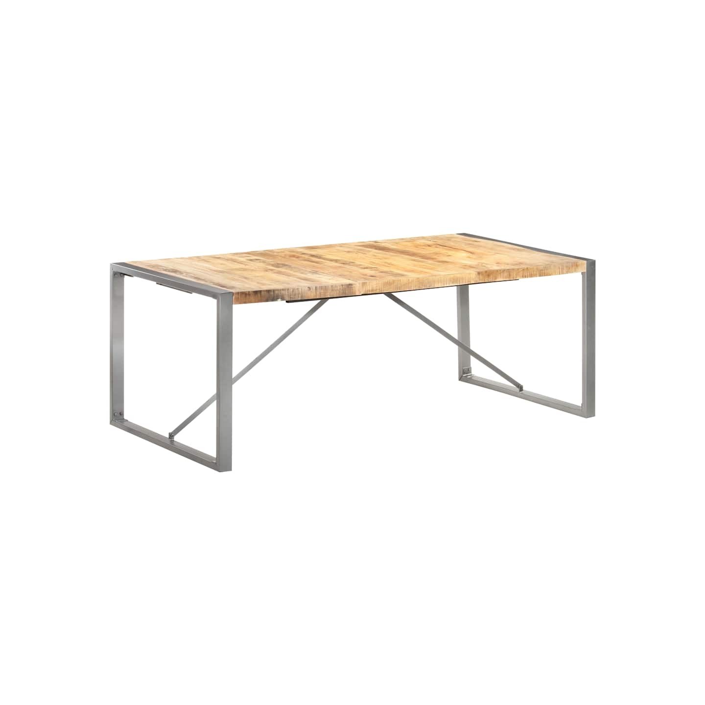 Table à manger 200x100x75 cm Bois de manguier massif brut