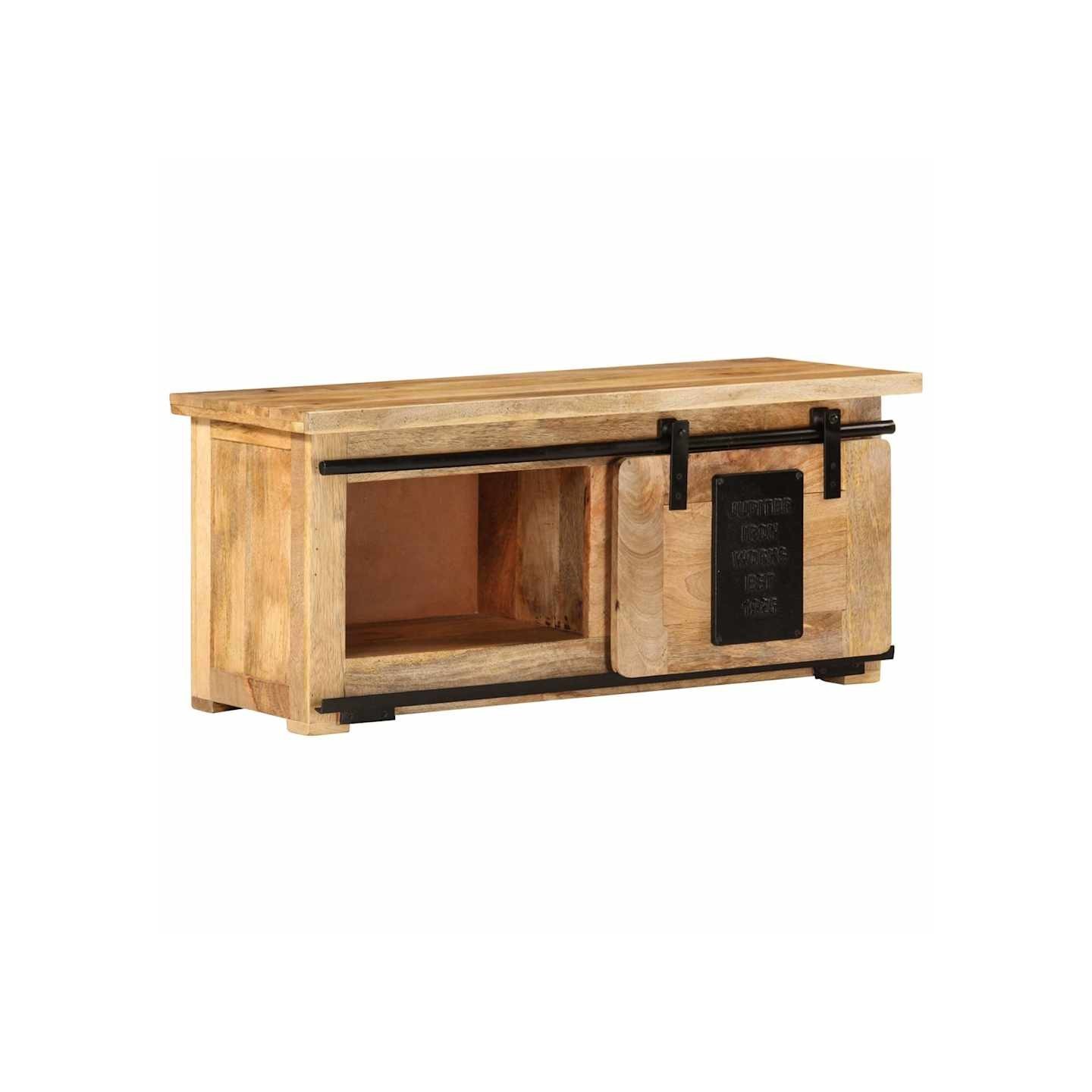 Meuble TV 90x35x40 cm Bois massif de manguier