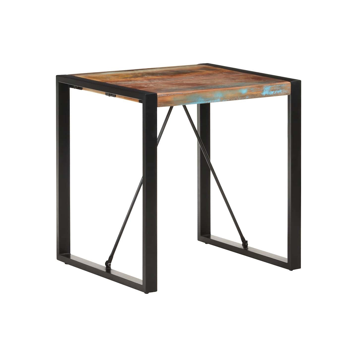 Table à manger 70x70x75 cm Bois de récupération massif