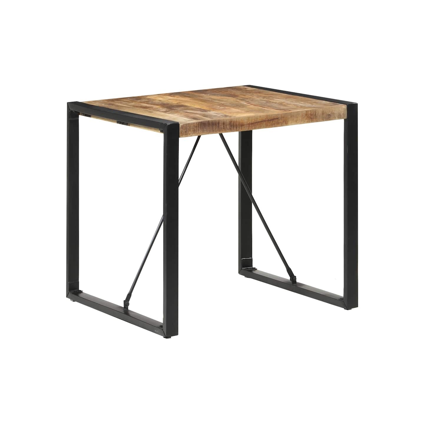 Table à manger 80x80x75 cm Bois de manguier brut