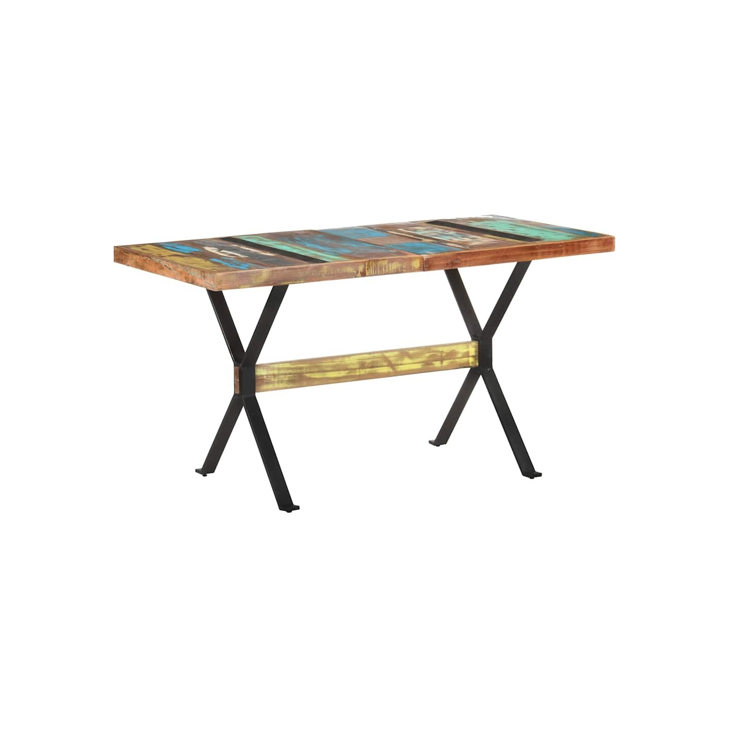 Table à manger 140x70x76 cm Bois de récupération massif