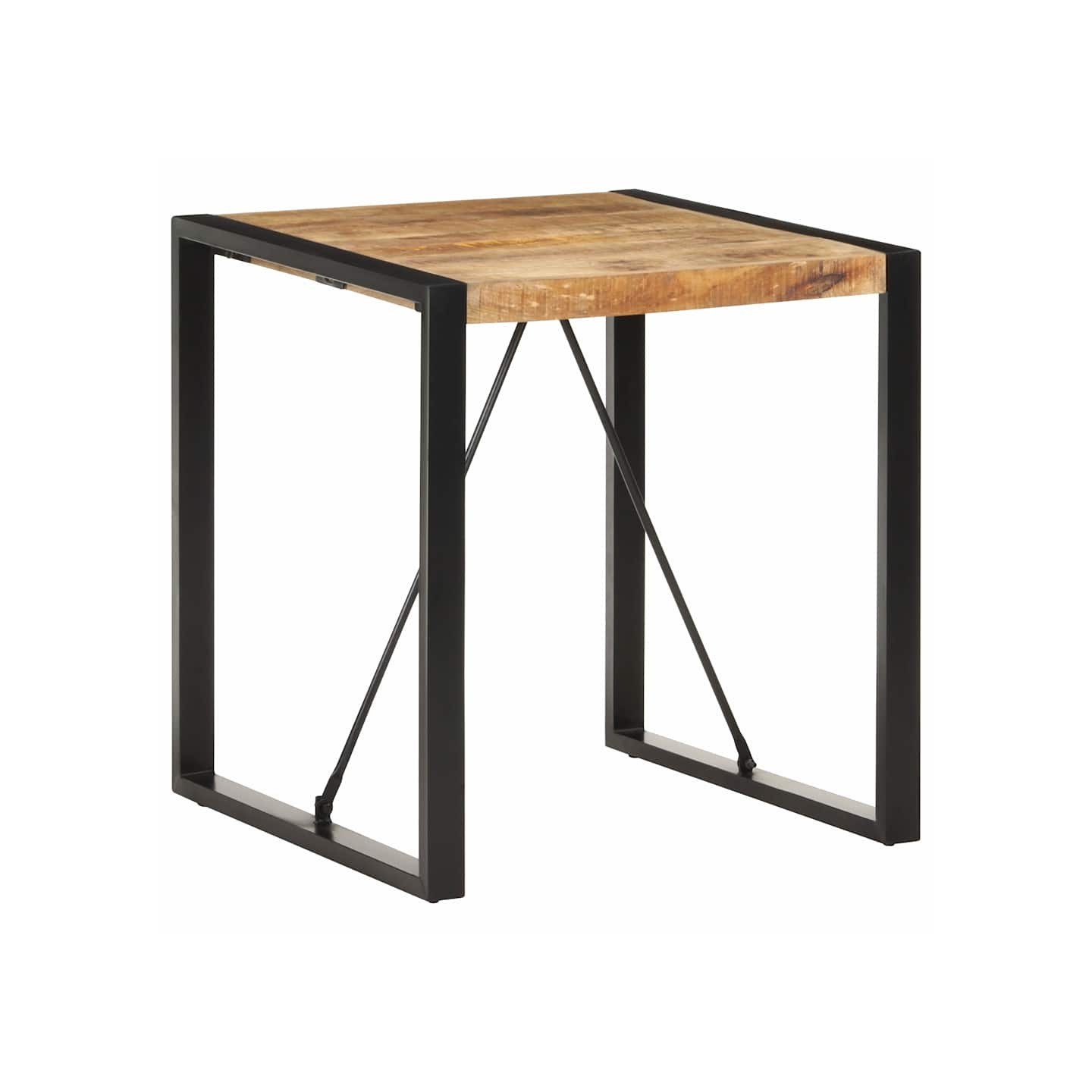 Table à manger 70x70x75 cm Bois de manguier massif brut