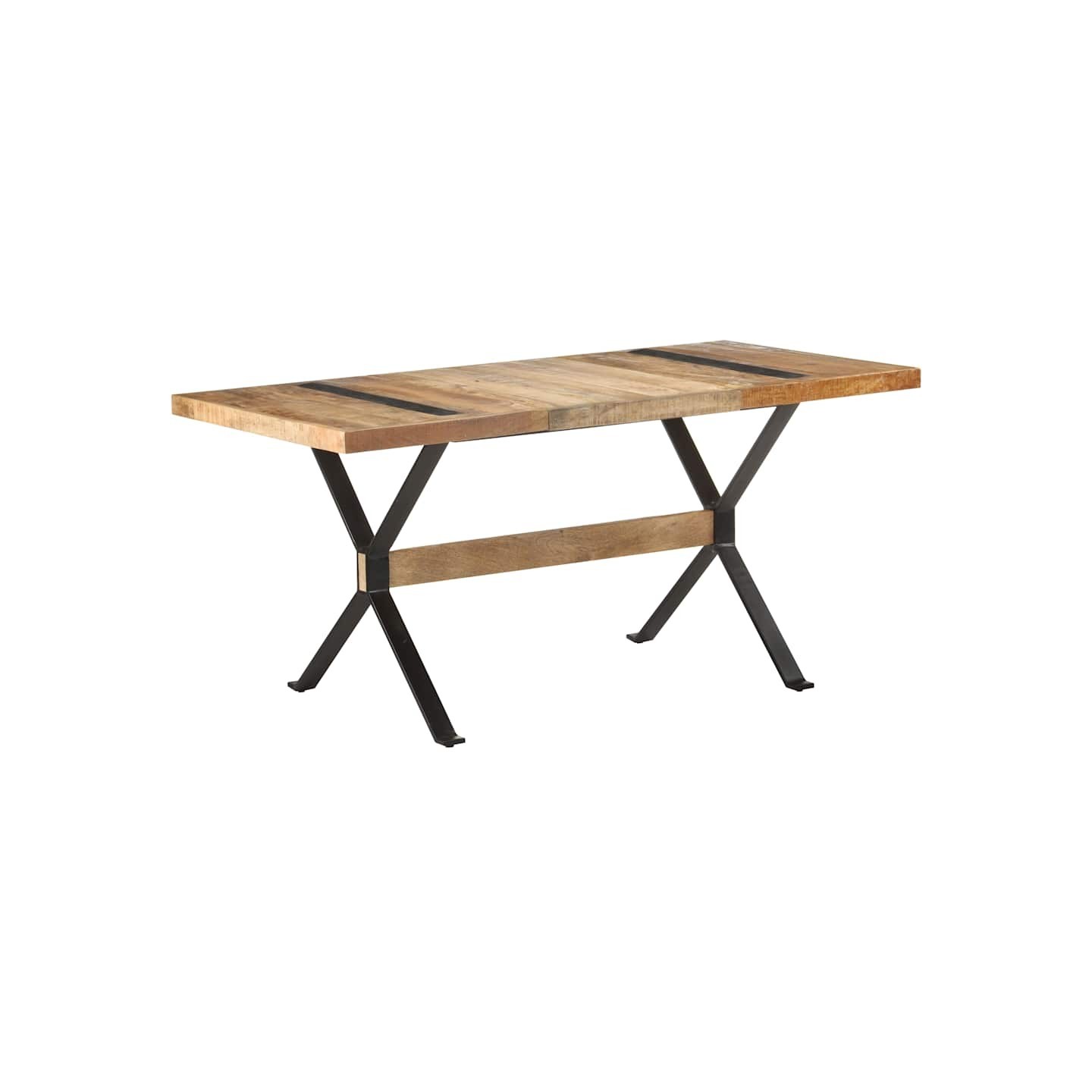 Table de salle à manger 160x80x76 cm Bois de manguier brut