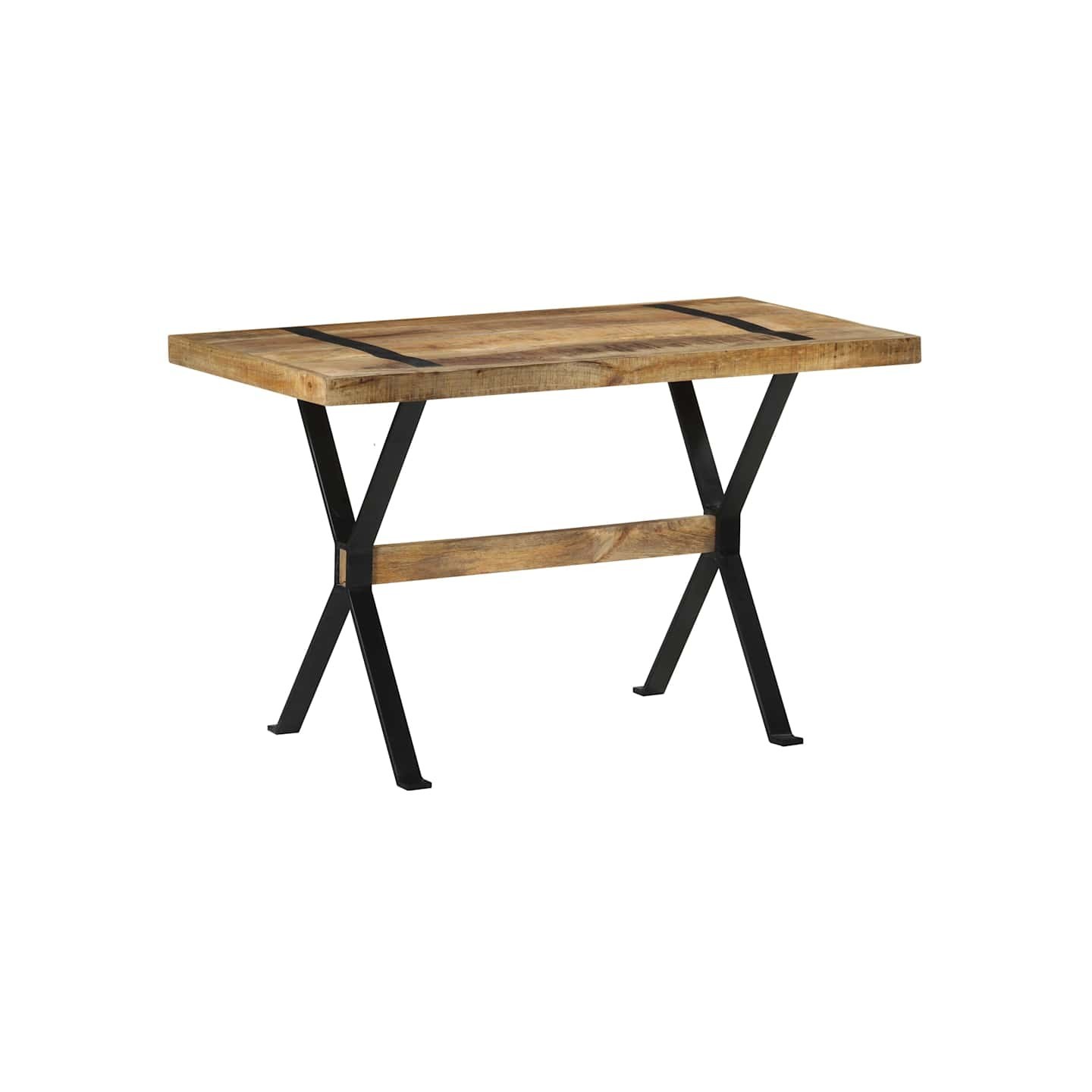 Table à manger 120x60x76 cm bois de manguier brut