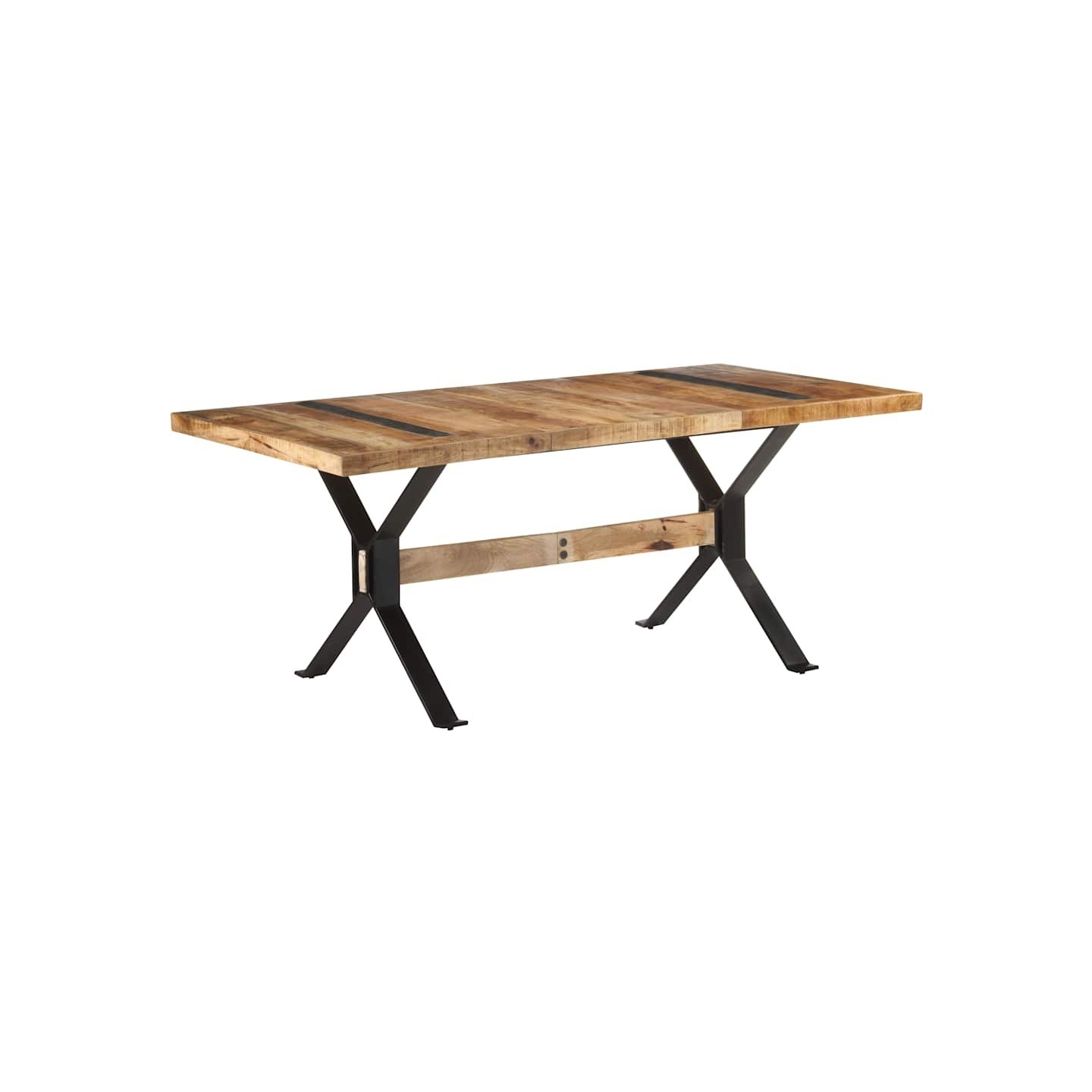 Table de salle à manger 180x90x76 cm Bois de manguier brut