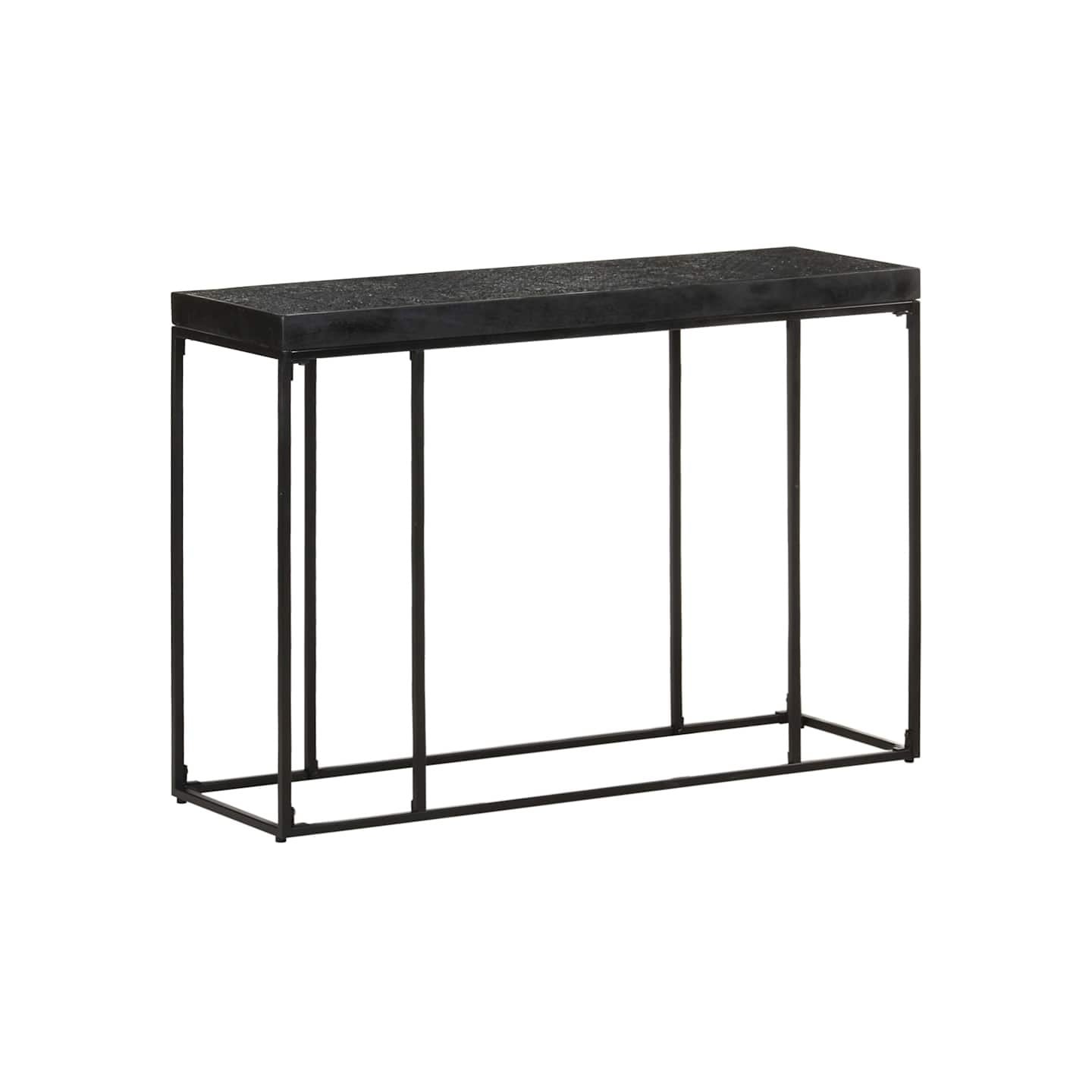 Table console Noir 110x35x76 cm Bois d'acacia et de manguier