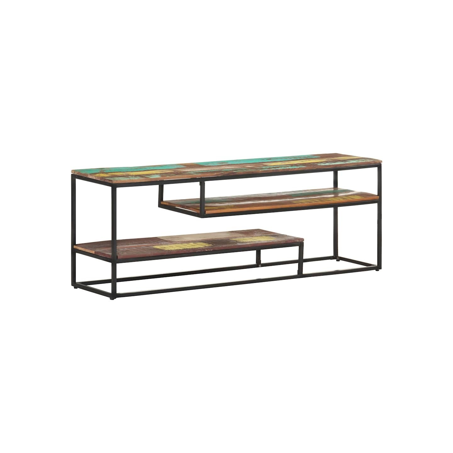 Meuble TV 130x30x45 cm Bois de récupération massif