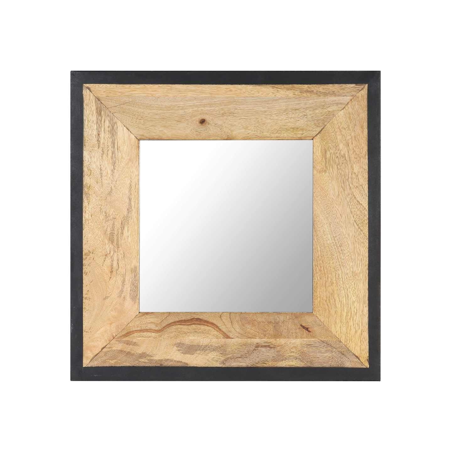 Miroir 50x50 cm Bois de manguier massif