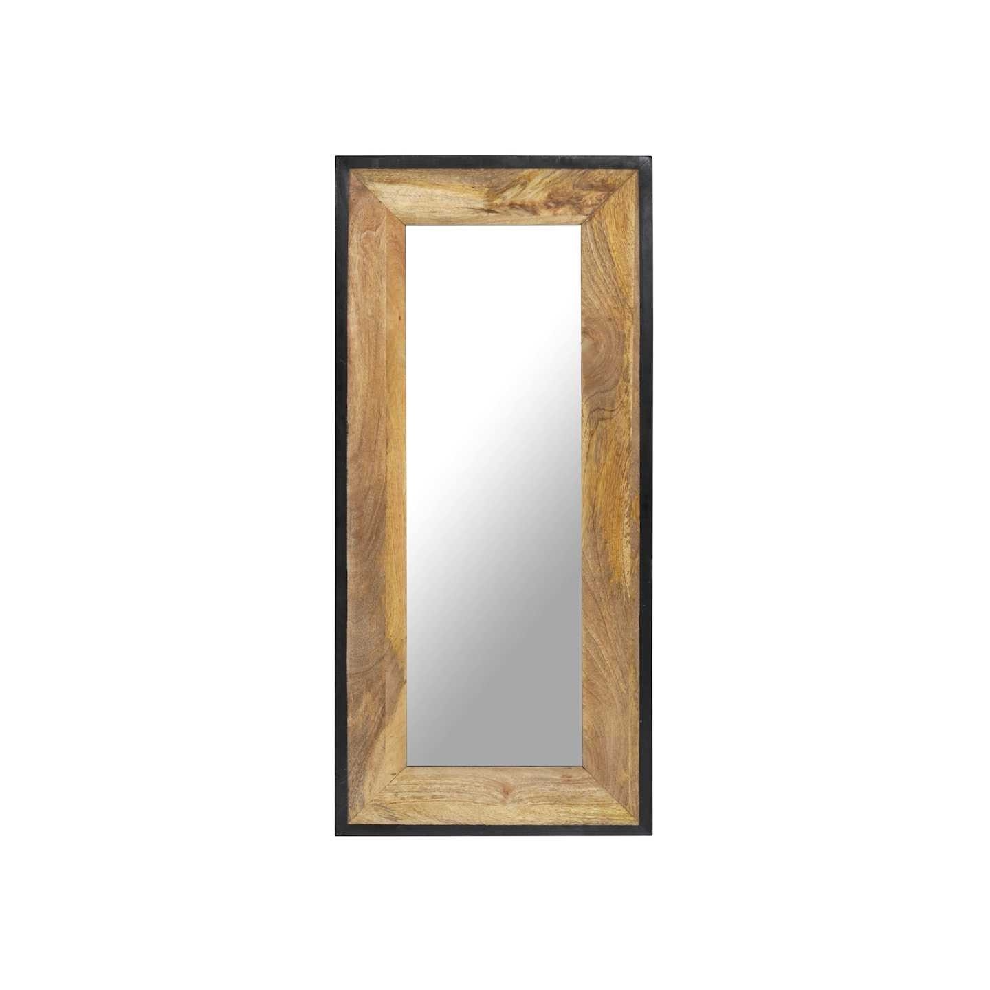 Miroir 110x50 cm Bois de manguier massif