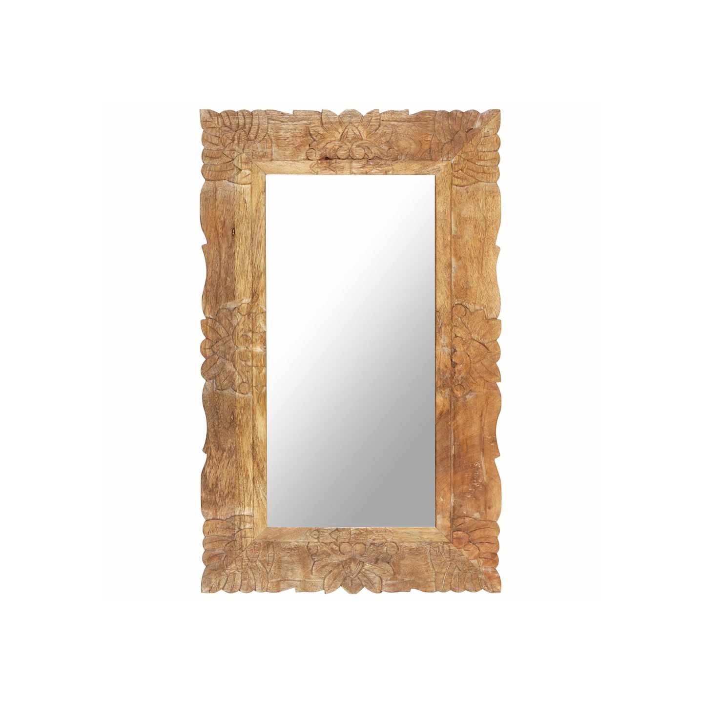 Miroir 80x50 cm Bois de manguier massif