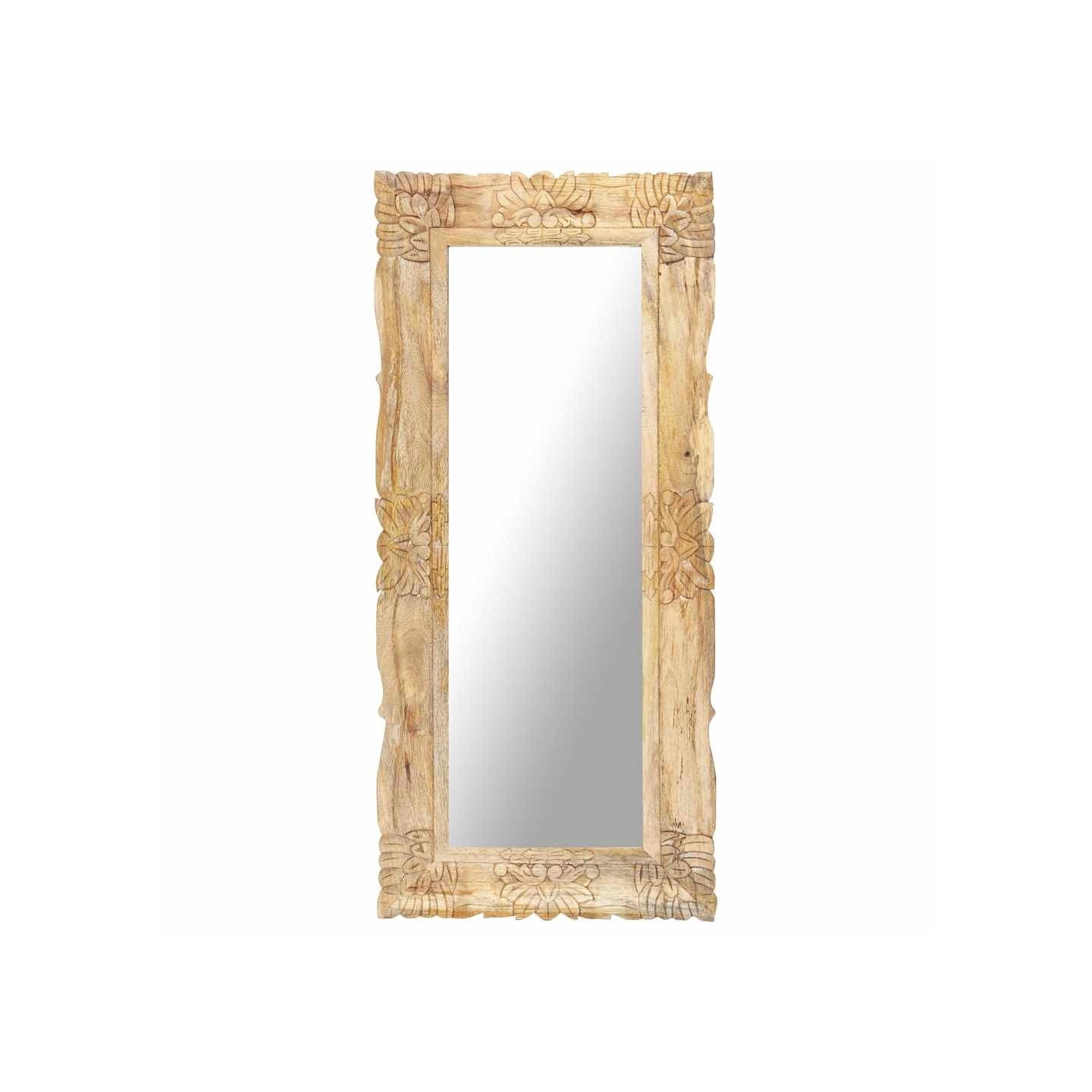 Miroir 110x50 cm Bois de manguier massif