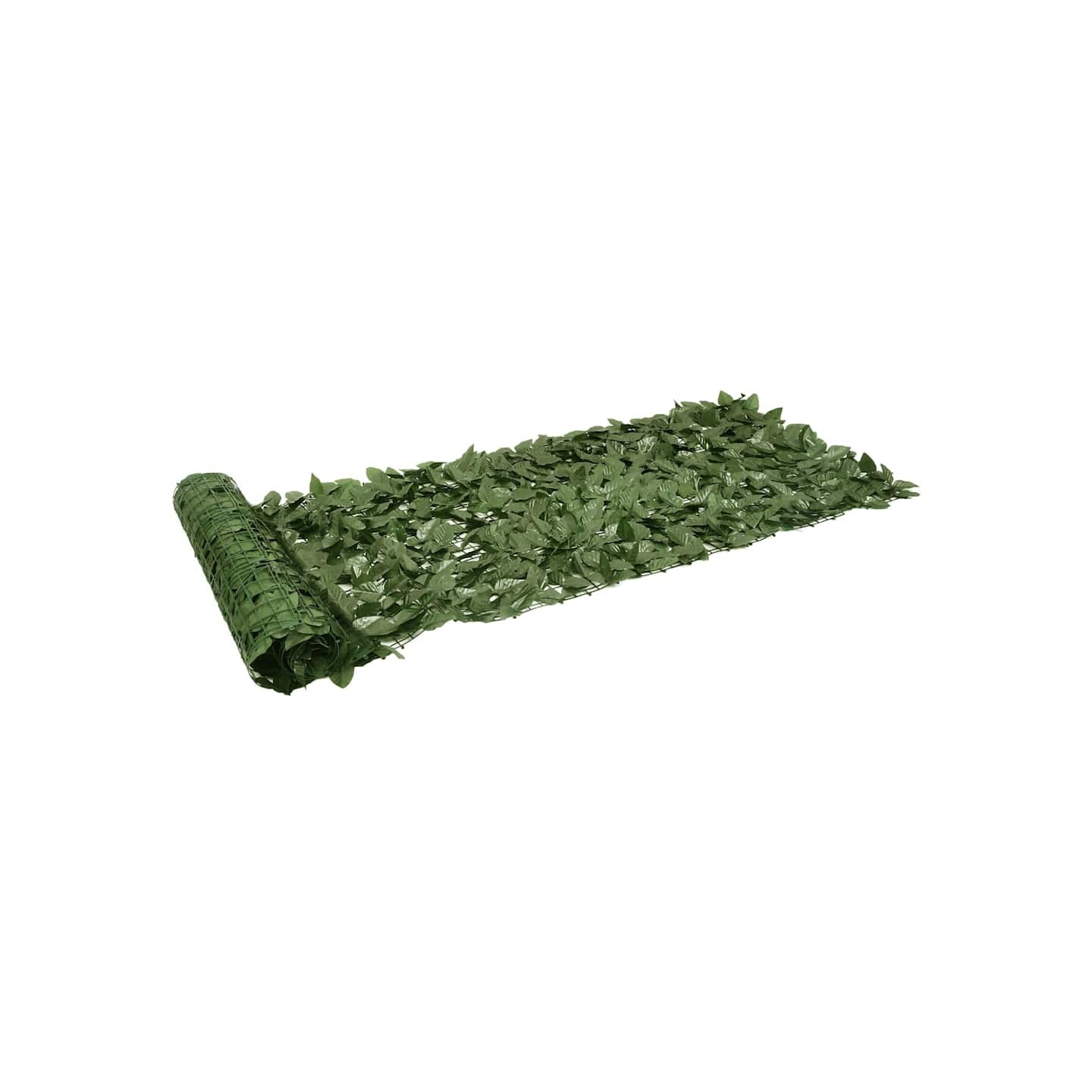Écran de balcon avec feuilles vert foncé 200x75 cm