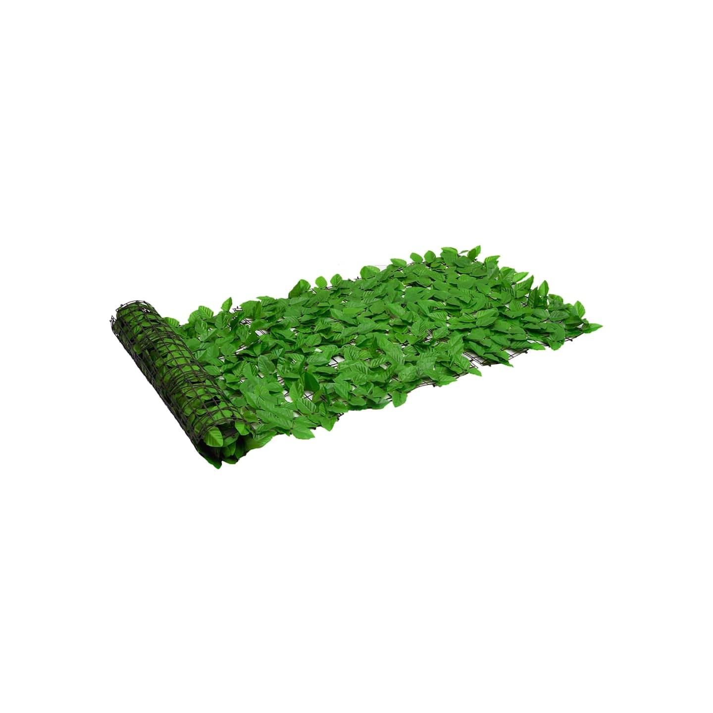 Brise-vue de balcon avec feuilles vert 600x75 cm