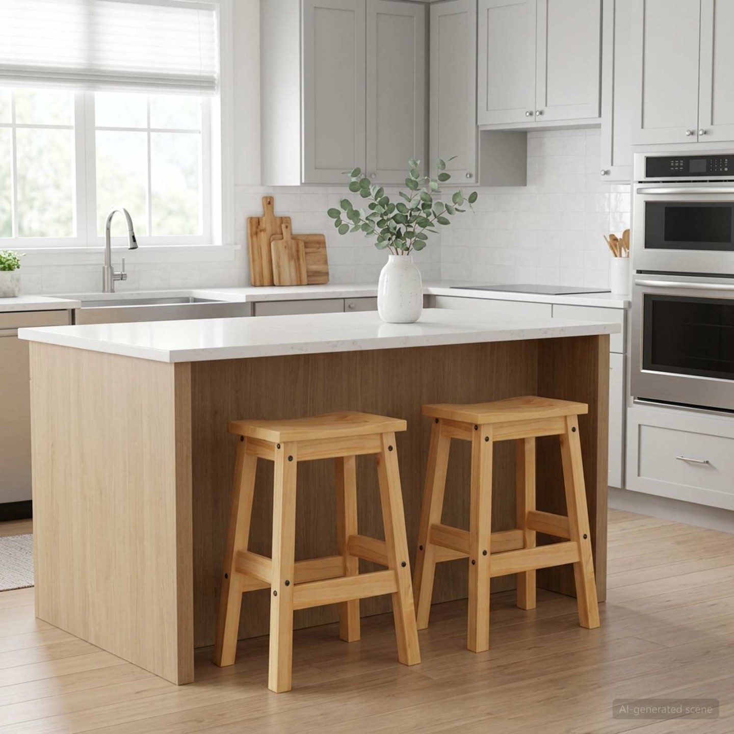 Tabouret de bar 2 pc Cire de Miel 44 x 30 x 63 cm Pin massif