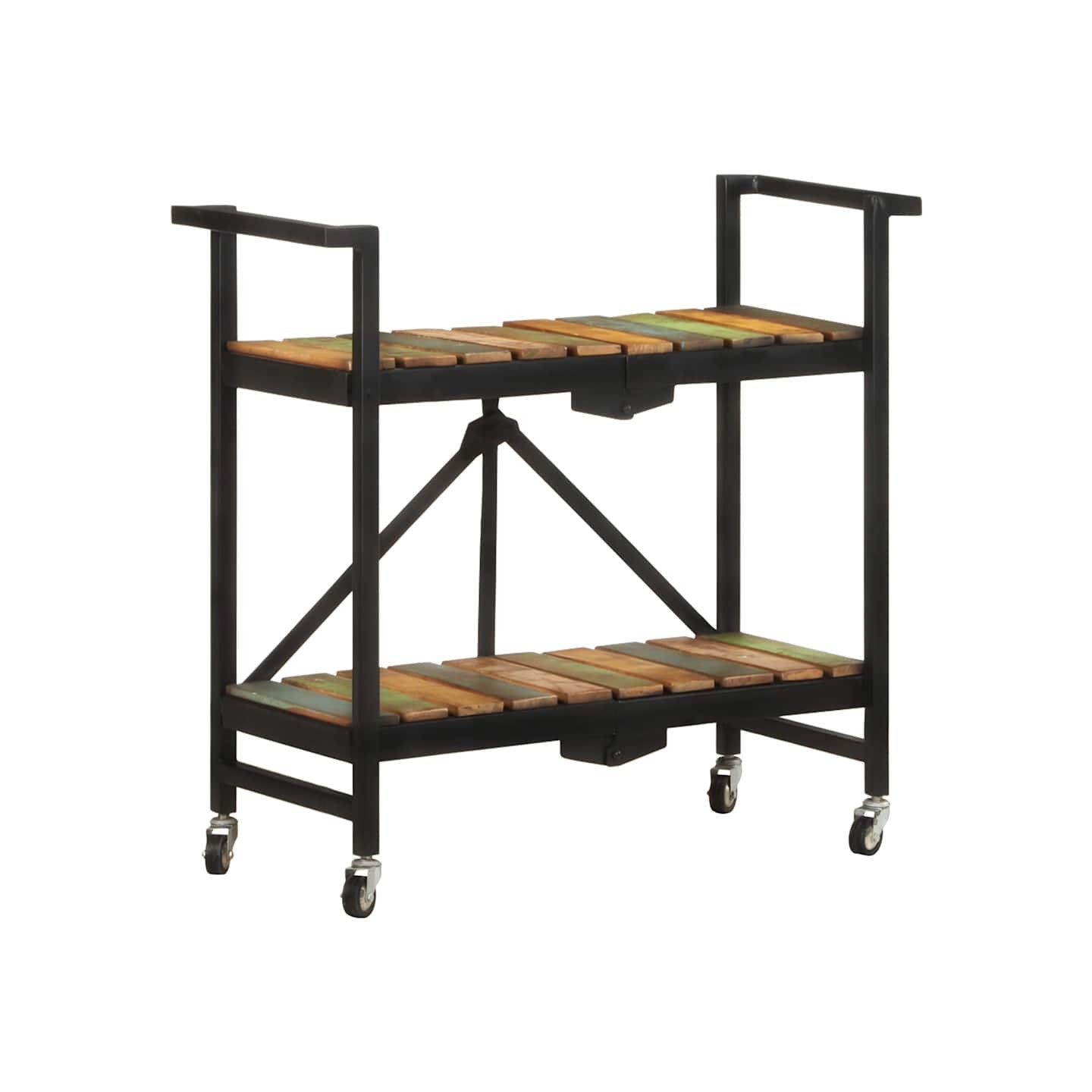 Chariot de cuisine 87x36x81 cm Bois massif de récupération