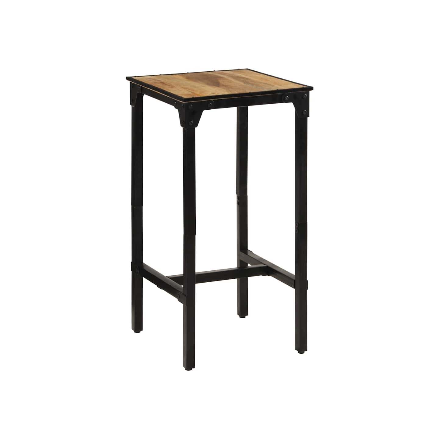 Table de bar 60x55x107 cm bois de manguier massif brut