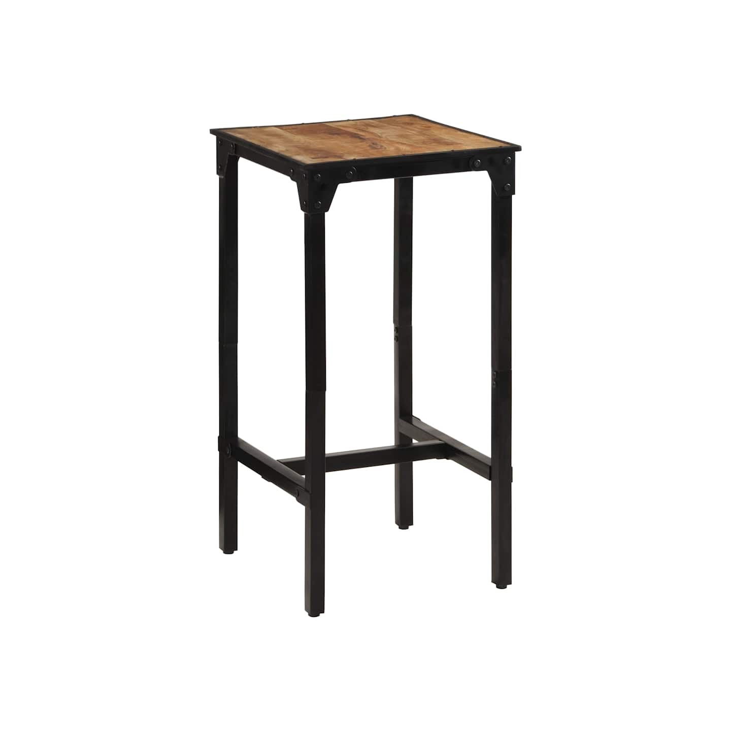 Table de bar 60x55x107 cm bois de manguier massif brut