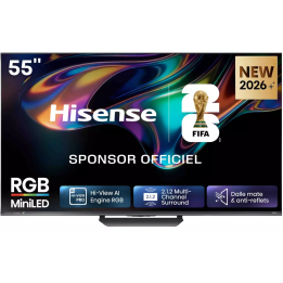 Hisense MiniLED-tv 55UR8S 55" 4K 180 Hz 2500 nits | Nimestore