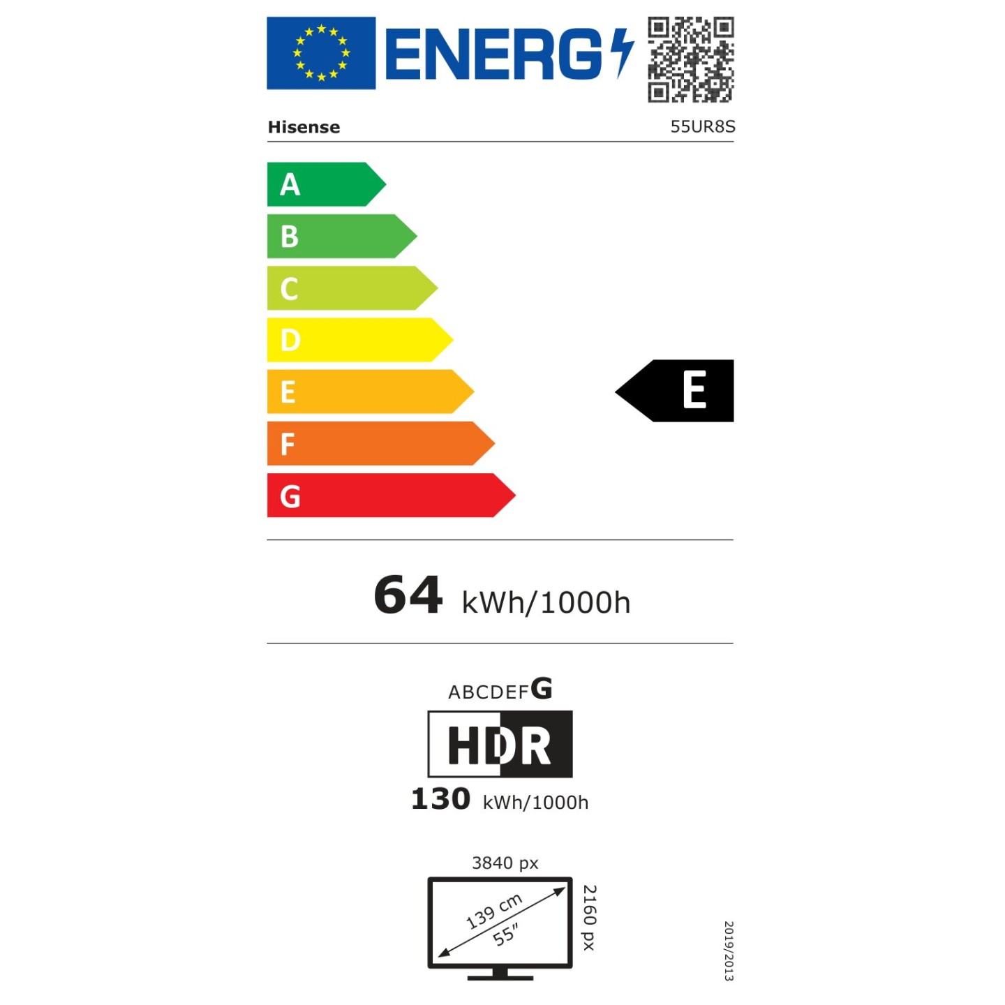 TV MiniLED Hisense 55UR8S 55" 4K 180 Hz 2500 nits | Nimestore